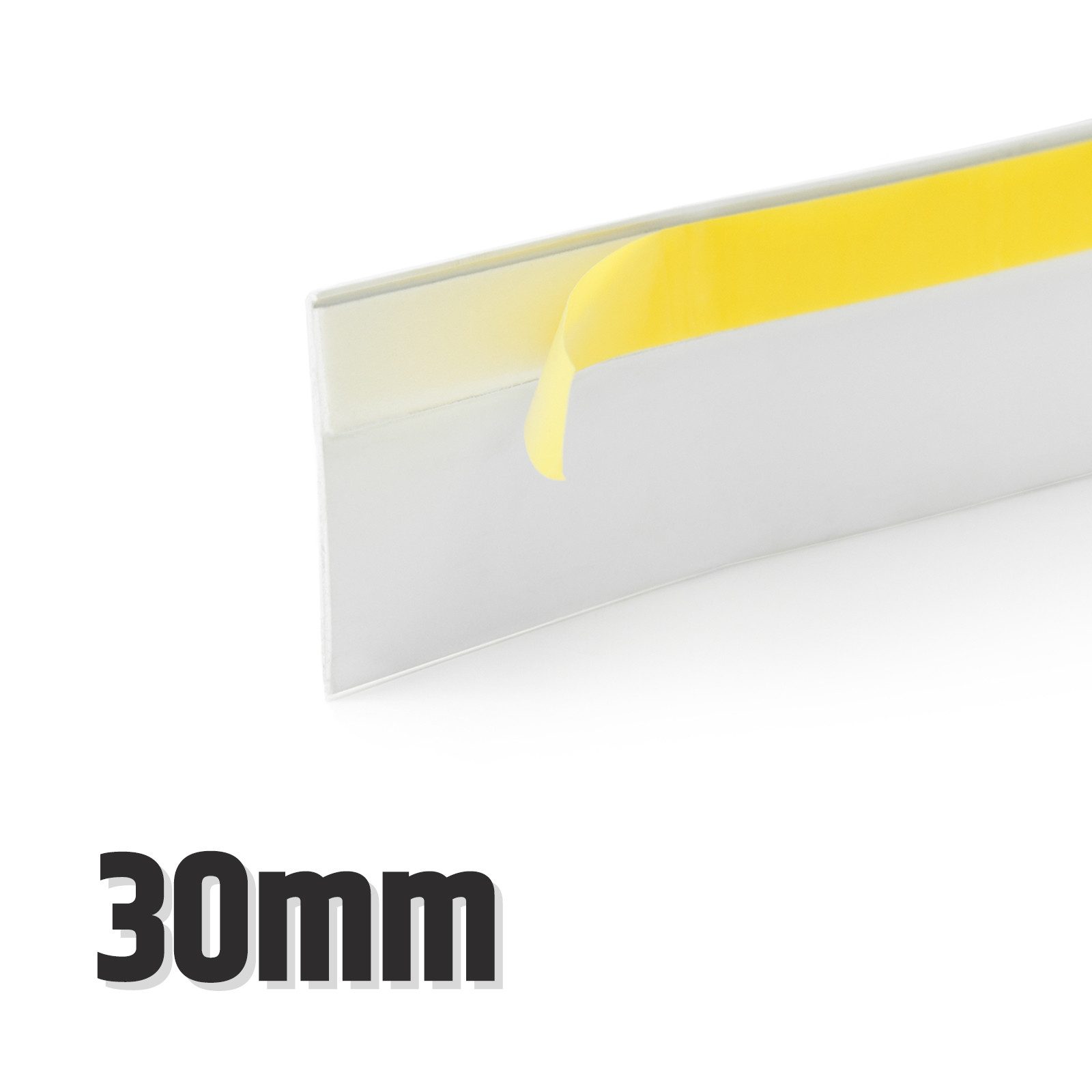 DQ-PP Sockelleiste DQ-PP FENSTERLEISTE, 5m, 1,5mm, 30-70mm, Abschlussleisten, Flachleisten, 30mm, 40mm, 50mm, 60mm, 70mm, Stärke 1,5mm, Weiss