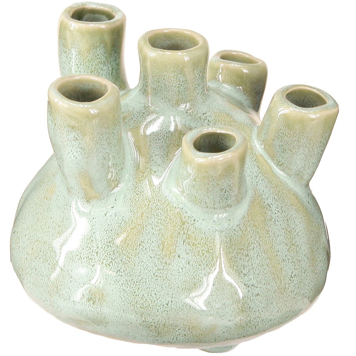 Viana Übertopf Maritime Deko Vase Korallen Hellgrün Keramik Trockenblumen günstig online kaufen