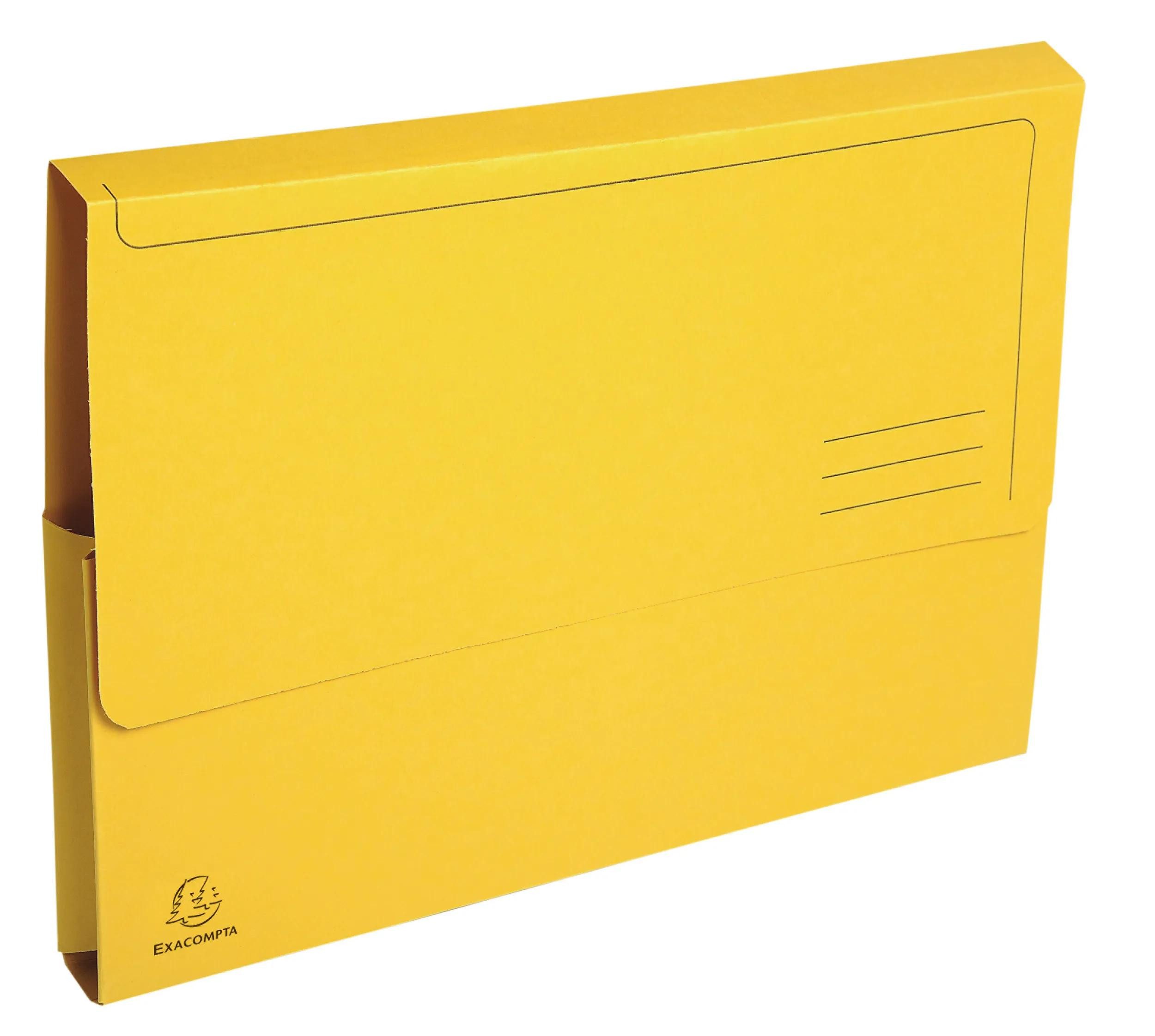 EXACOMPTA Dokumententasche 50er Aktenmappe Verschlußkappe RC Karton 290g A4 Forever Gelb - 47679E, Document wallet