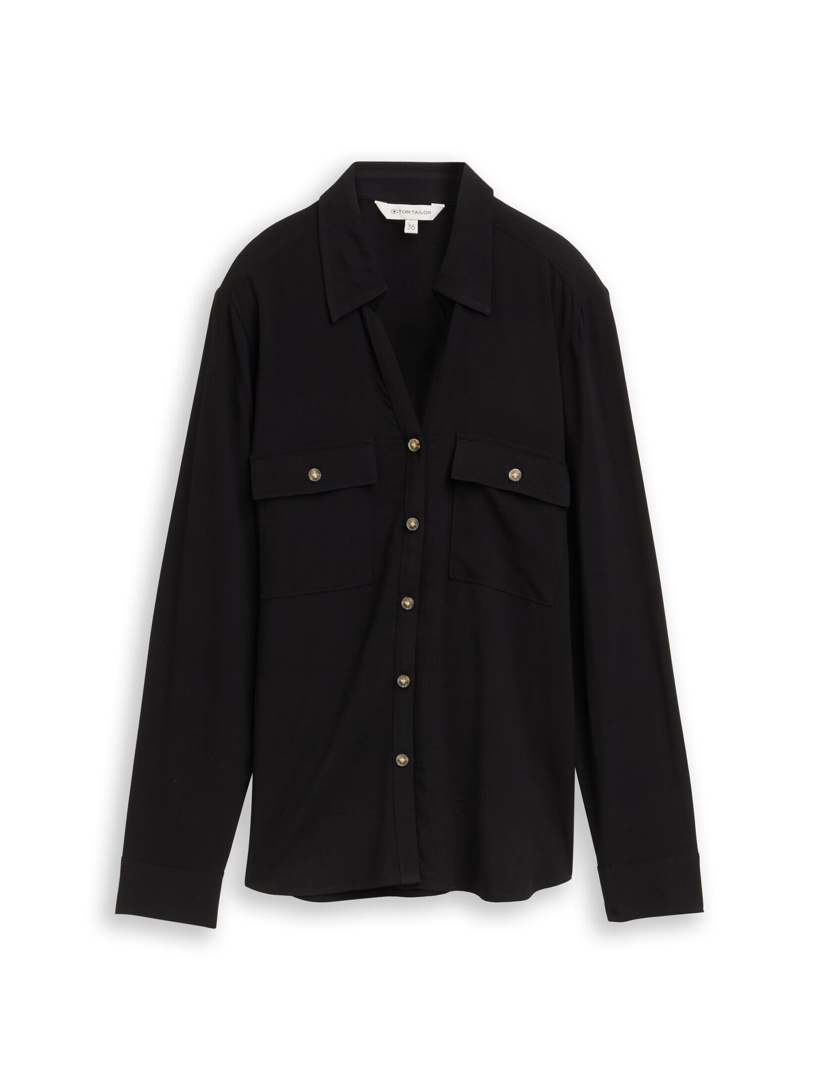 TOM TAILOR Langarmbluse Blusen & Shirts Hemdbluse mit Brusttaschen günstig online kaufen