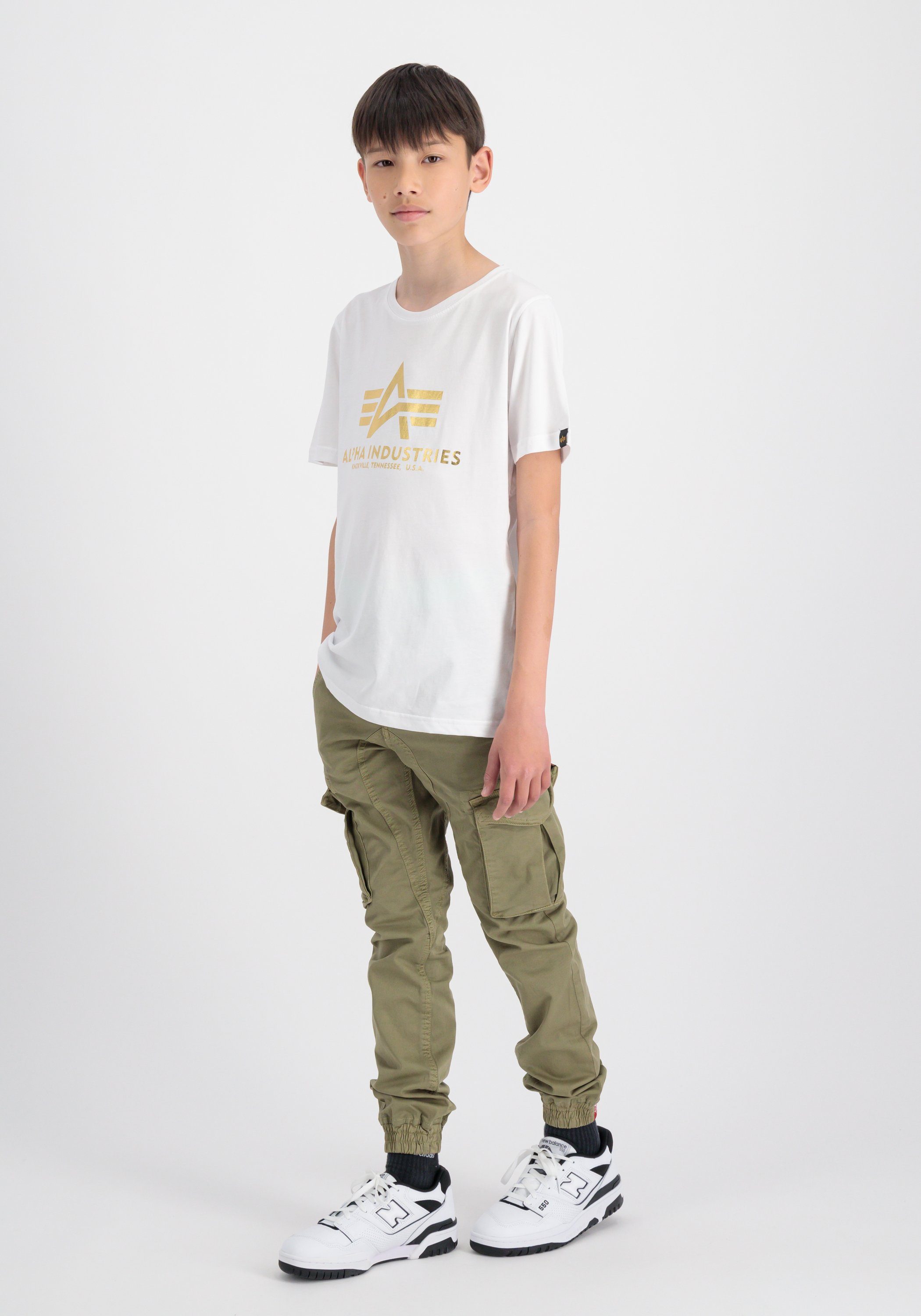 Alpha Industries T-Shirt ALPHA INDUSTRIES Kids - T-Shirts Basic T Foil Print Kids/Teens