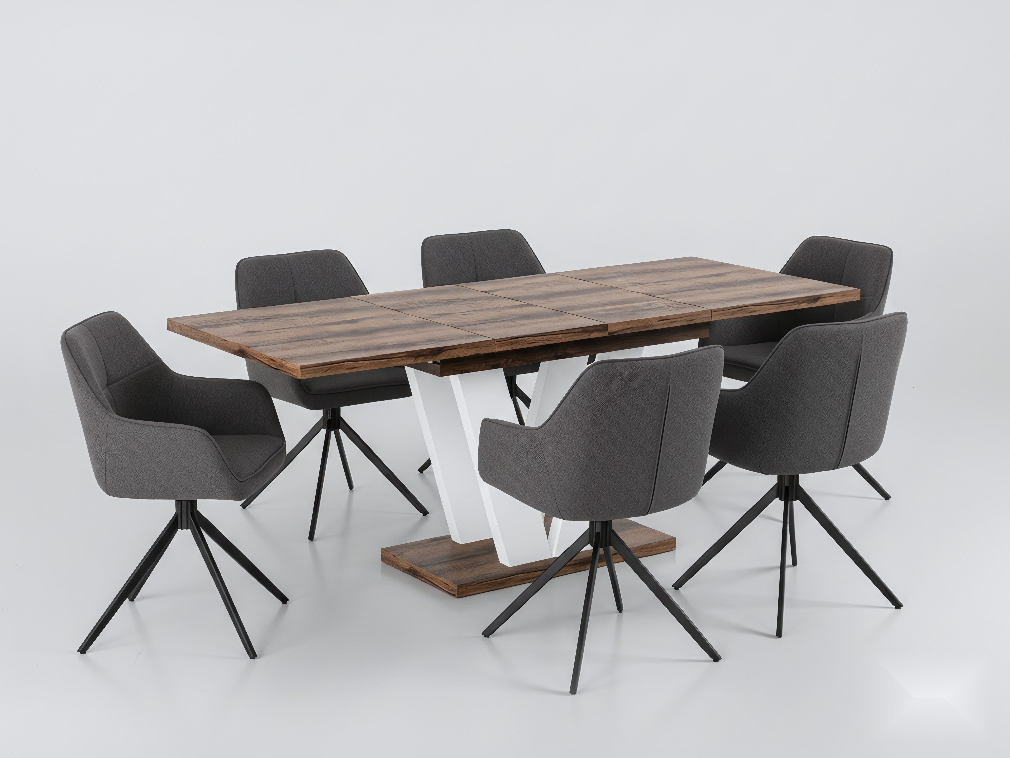 Endo-Moebel Essgruppe "Lara White" 130-210cm ausziehbar, günstig online kaufen