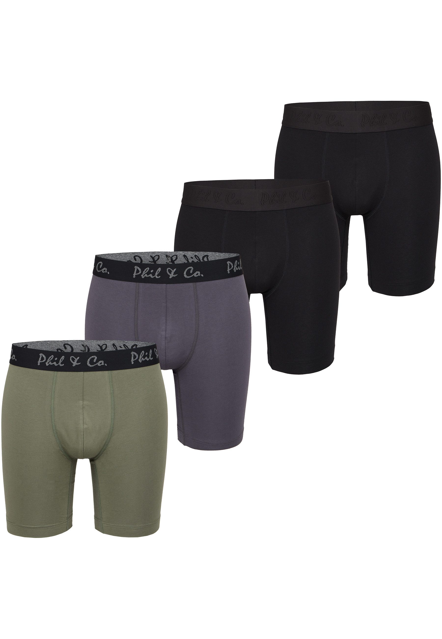 Phil & Co. Langer Boxer Long Boxer Briefs (4-St) Retroshorts - langes Bein günstig online kaufen