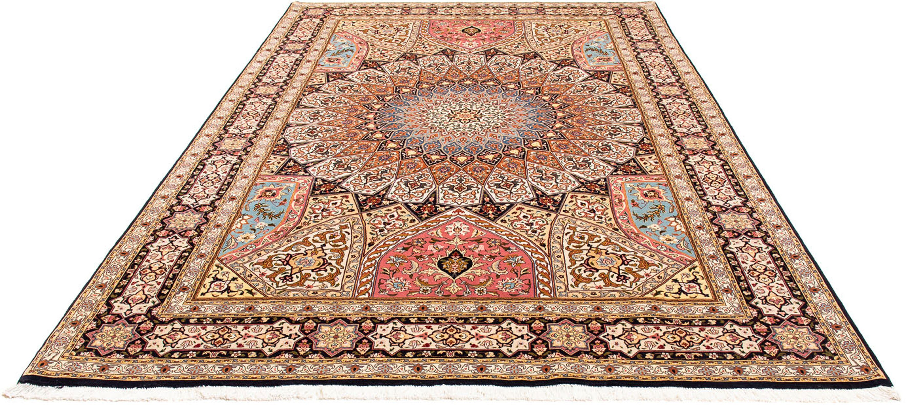 Orientteppich Perser - Täbriz - Royal - 306 x 204 cm - mehrfarbig, morgenland, rechteckig, Höhe: 7 mm, Wohnzimmer, Handgeknüpft, Einzelstück mit Zertifikat