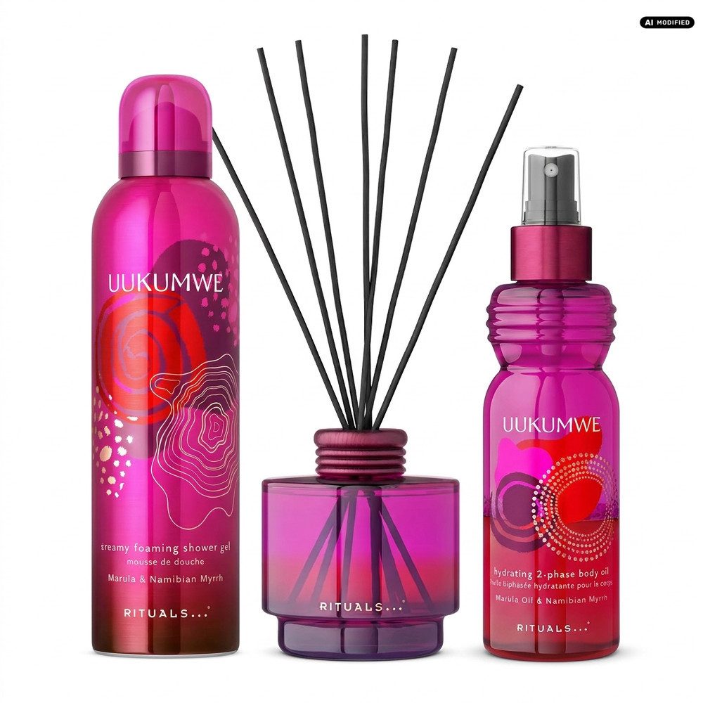 Rituals Duschgel Rituals Uukumwe Duschgel Raumduft Körperöl Pflege Set, Uukumwe Duschschaum, Raumduft und Körperöl im Duft Ritual