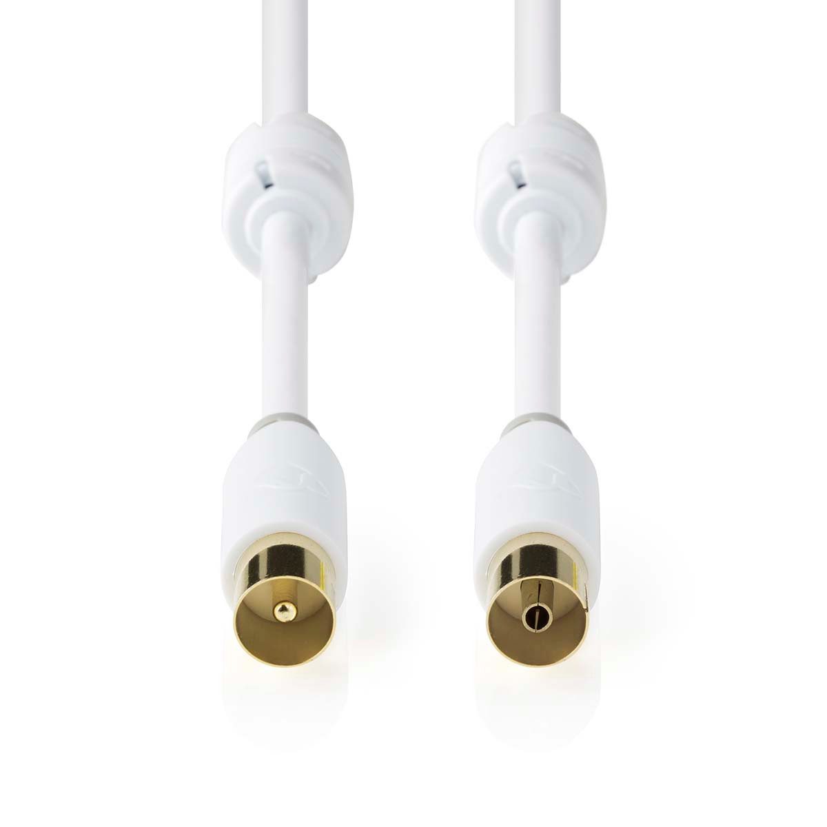 Nedis CSBW40015WT20 SAT-Kabel, Koaxial Kabel, Koaxial Kabel, IEC (Coax) Stecker, 100 dB, doppelte Abschirmung, für Fernseher, Büro