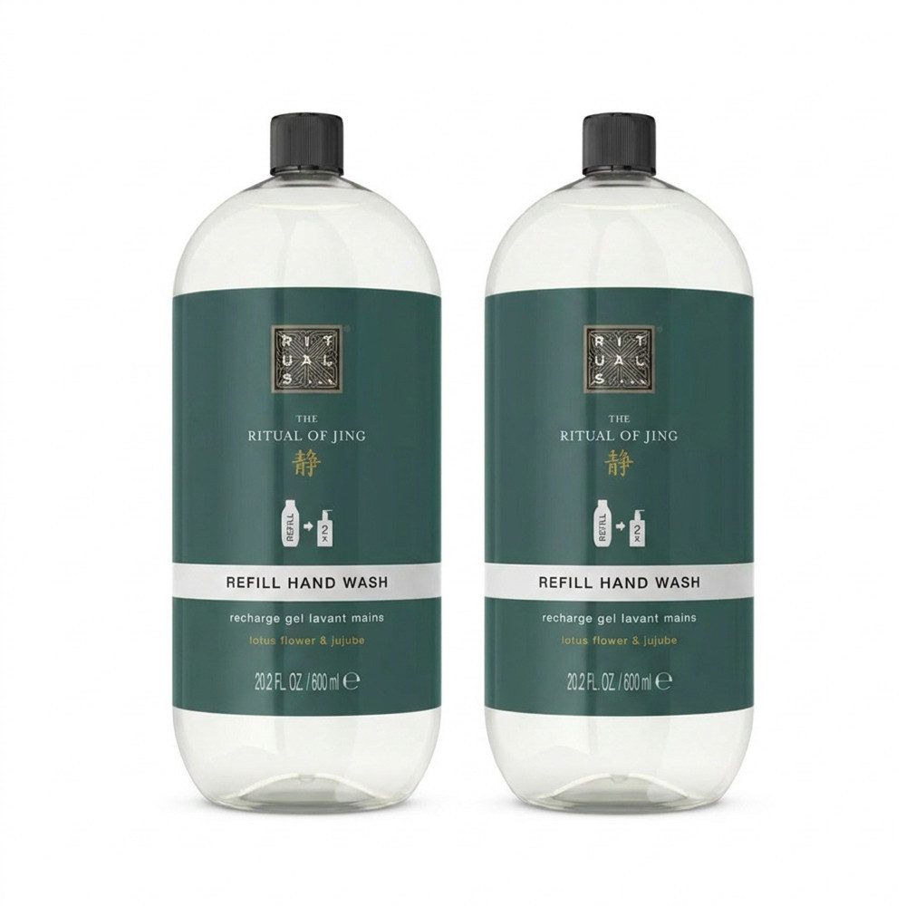 Rituals Flüssigseife Rituals Jing Handseife Nachfüllpackung 2er Set, 1-tlg., Vorteilspack mit zwei Nachfüllpackungen für langen Gebrauch