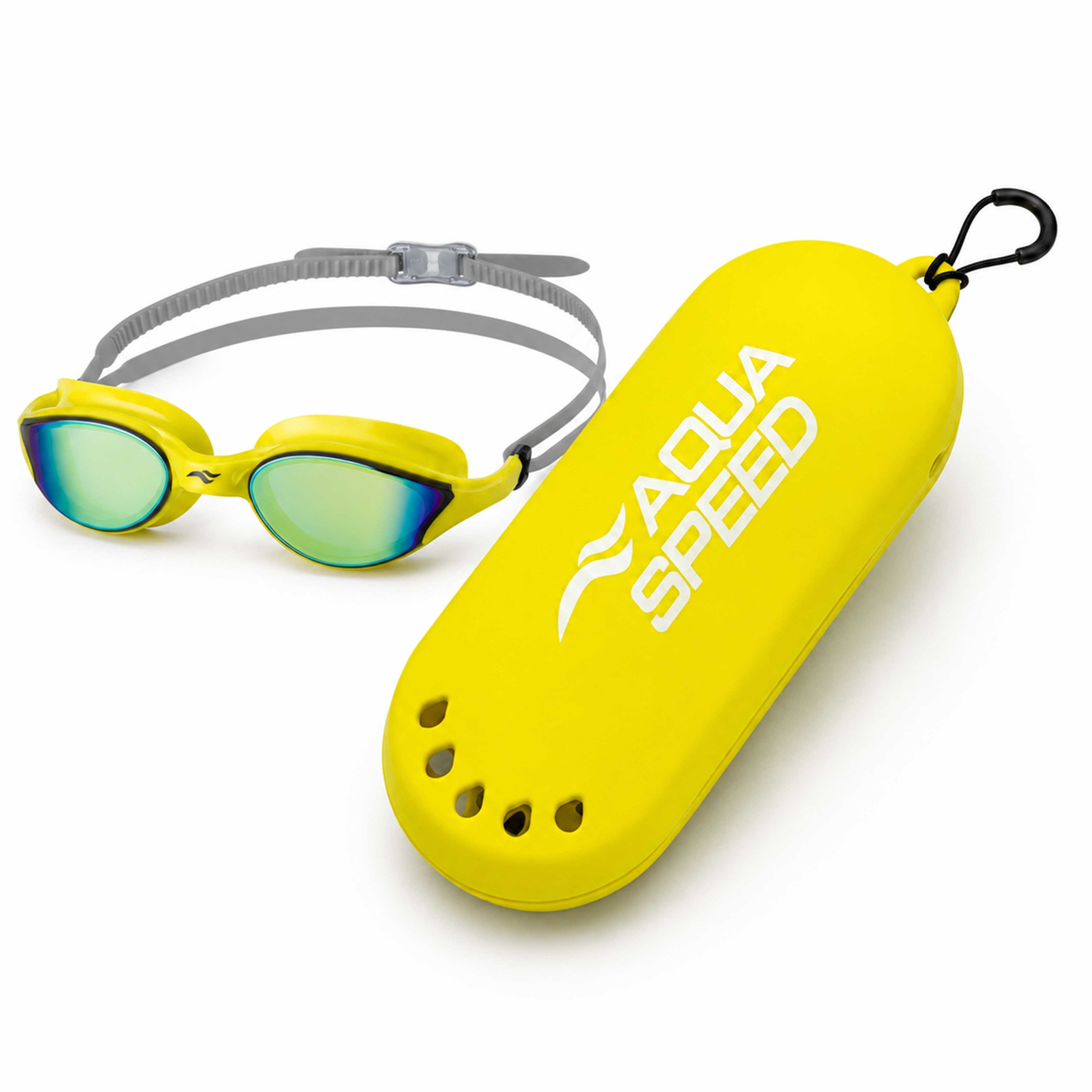 Aqua Speed Schwimmbrille Soft Case für Schwimmbrillen – Flexibel & wasserdicht, Gelb, (Wasserfest & flexibel – Für Schwimmbrillen, Sport & Reisen), Hygienisch & leicht zu reinigen – Perfekt für nasse Ausrüstung