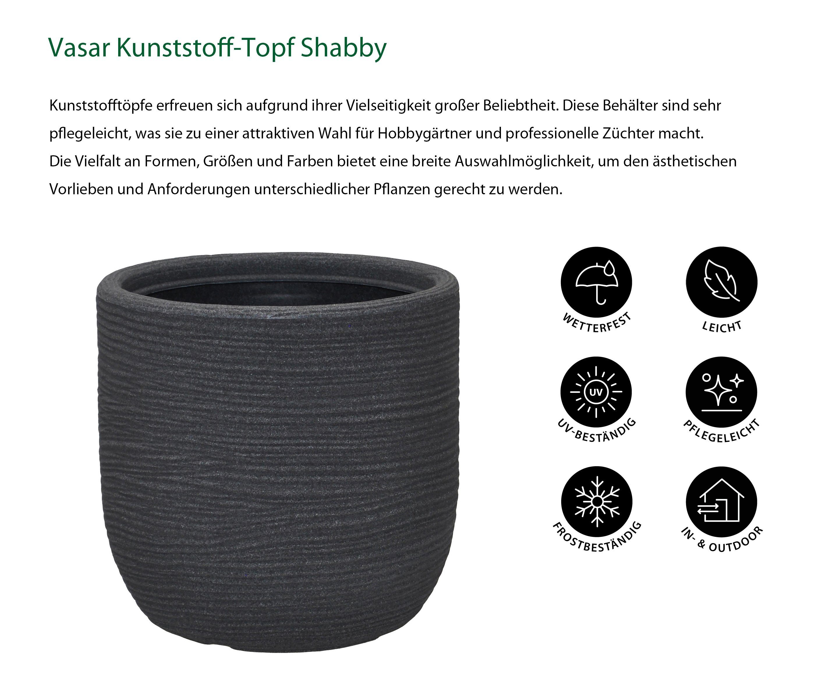 Vasar Blumentopf Pflanztopf Shabby, frostbeständiger Kunststoff, günstig online kaufen
