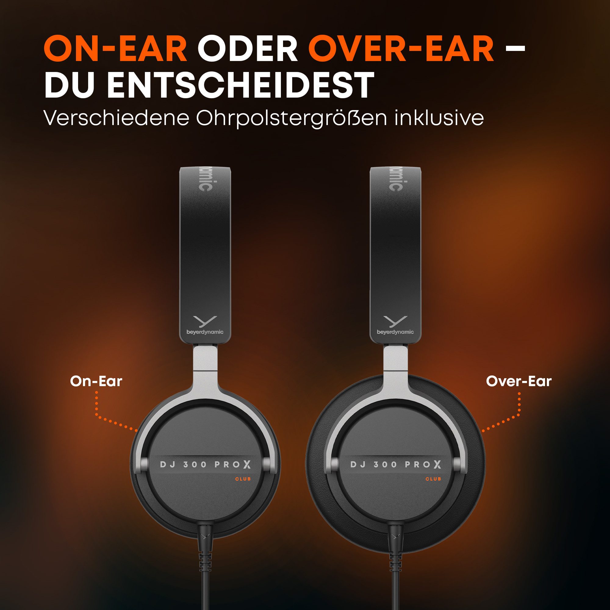 beyerdynamic DJ 300 PRO X CLUB DJ-Kopfhörer (Professioneller 2-in-1 DJ-Kopfhörer)