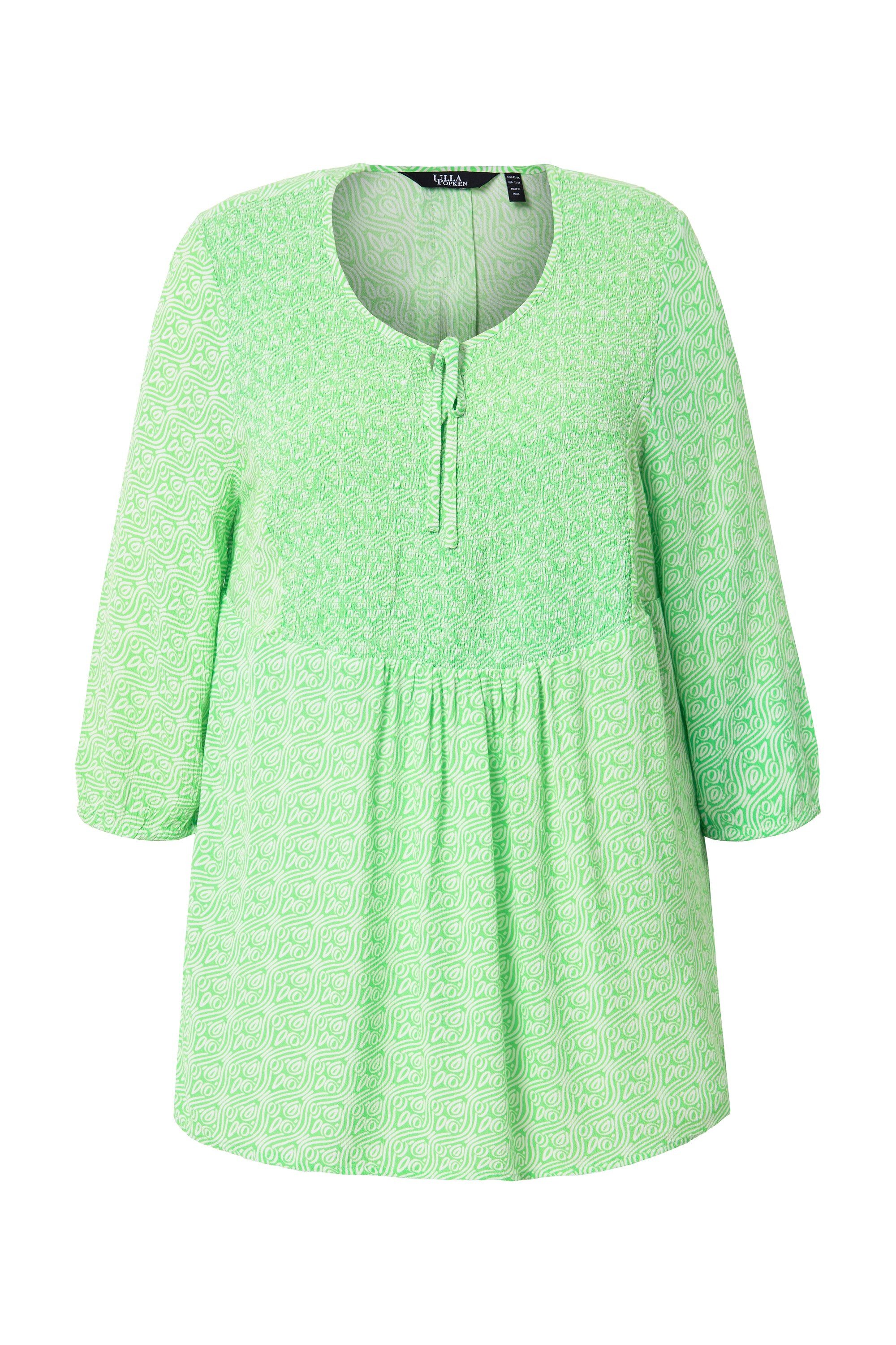 Ulla Popken Tunika Bluse A-Linie Smok-Einsatz günstig online kaufen