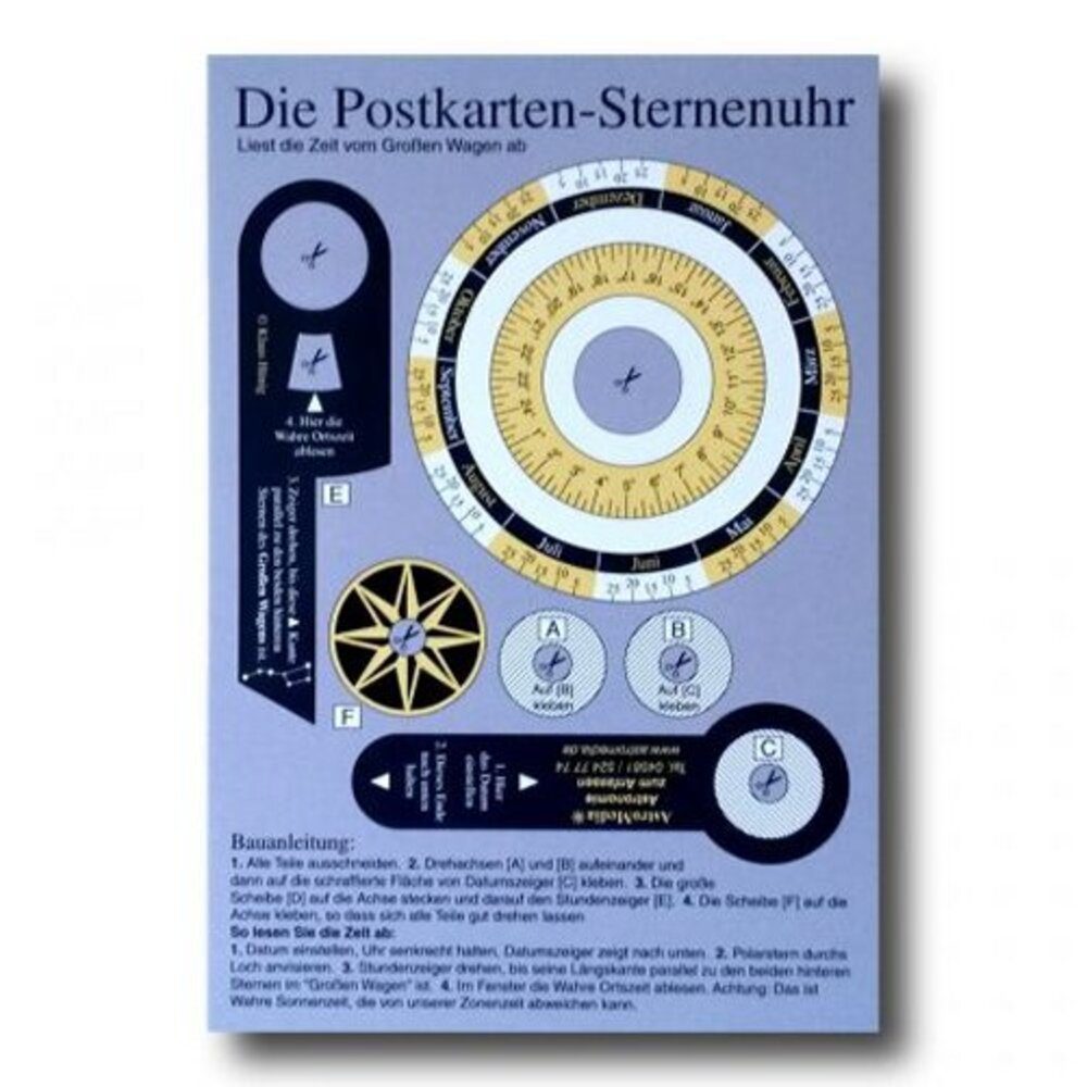 Astromedia Experimentierkasten Die Postkarten-Sternenuhr