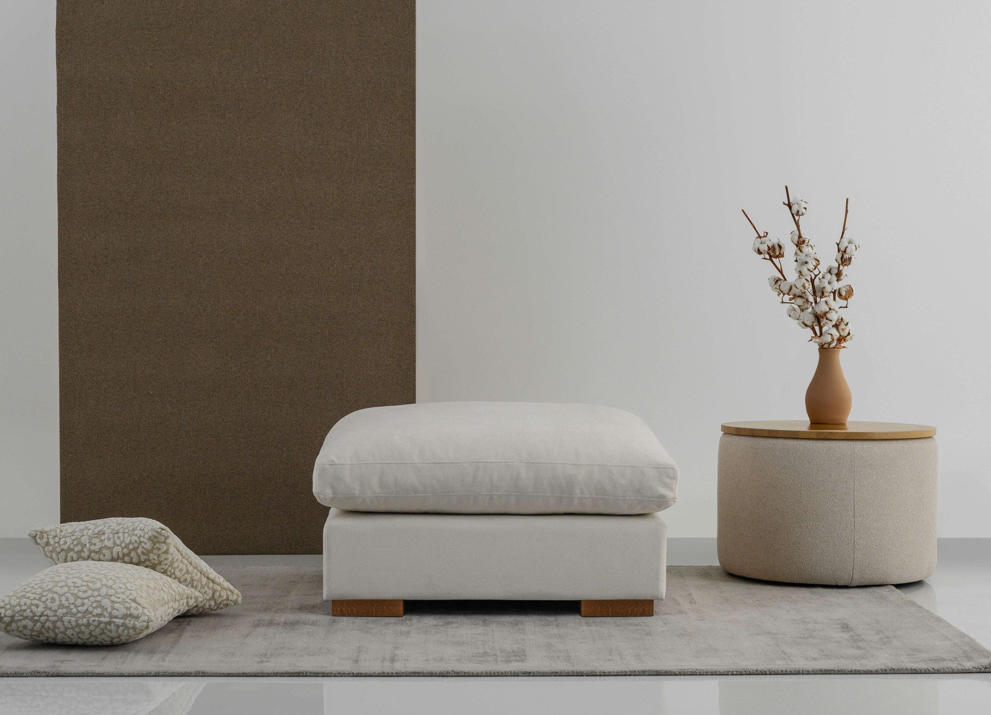 Home affaire Hocker Comfy, mit Federn und Daunen