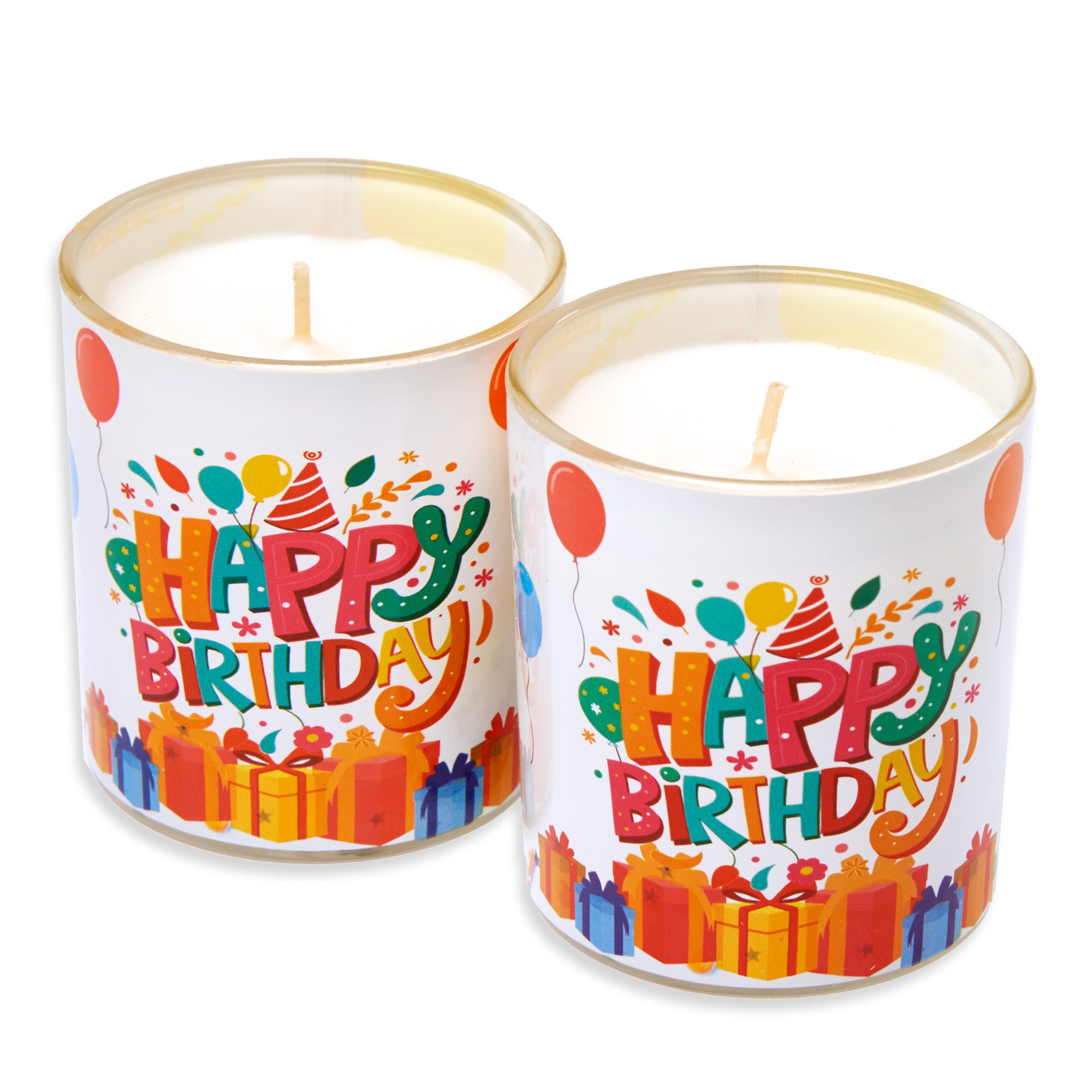 Candelo Geburtstagskerze 2er Set Geburtstagskerze im Glas Happy Birthday Ke günstig online kaufen