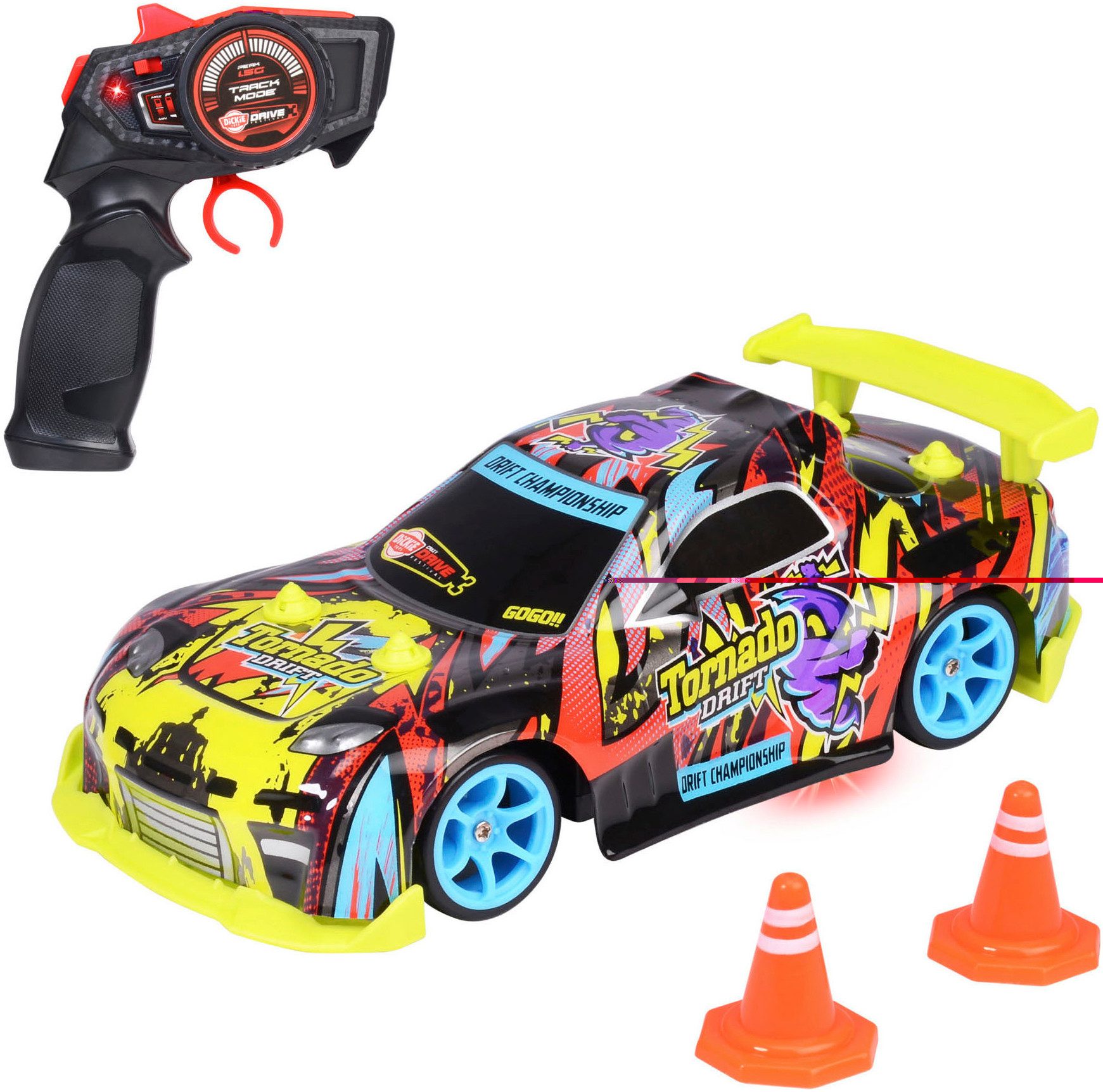 Dickie Toys RC-Auto RC Tornado Drift, 2,4 GHz, mit Beleuchtung und Allradantrieb