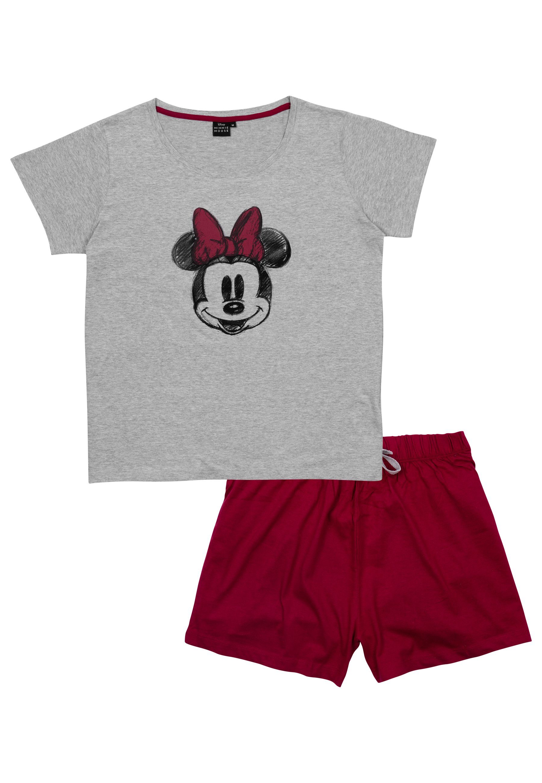 United Labels® Schlafanzug Disney Minnie Mouse Schlafanzug Kurzarm