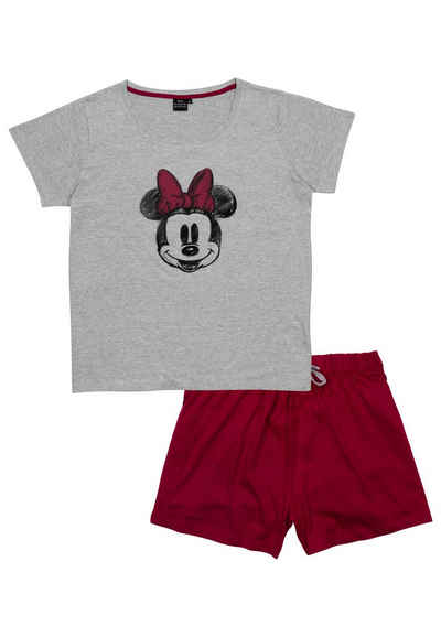 United Labels® Schlafanzug Disney Minnie Mouse Schlafanzug Kurzarm