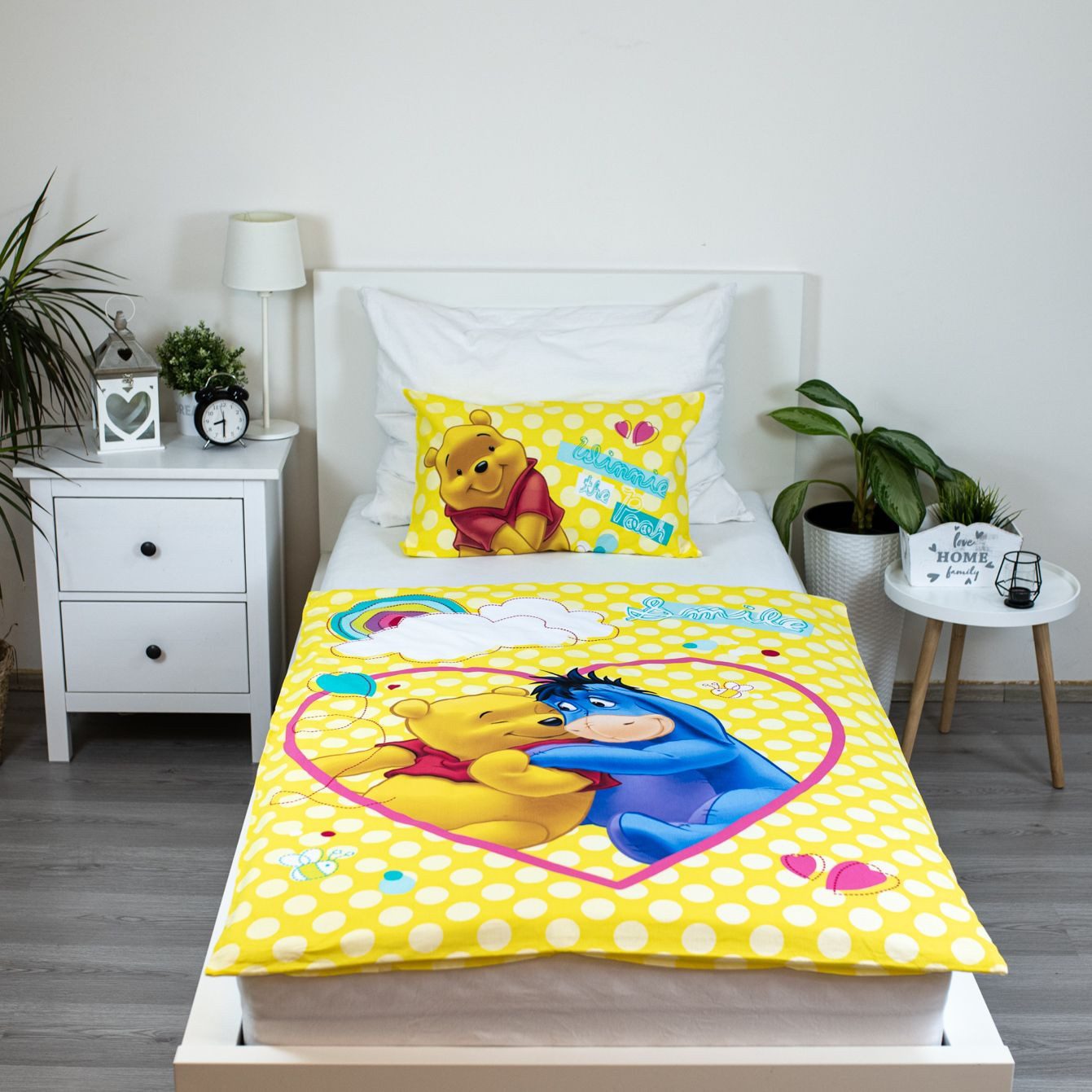 Disney Winnie Puuh Babybettwäsche Wendebettwäsche Winnie the Pooh 2tlg. Baumwolle 100x135 cm + 40x60 cm, Baumwolle, 2 teilig, 100% Baumwolle, trocknergeeignet