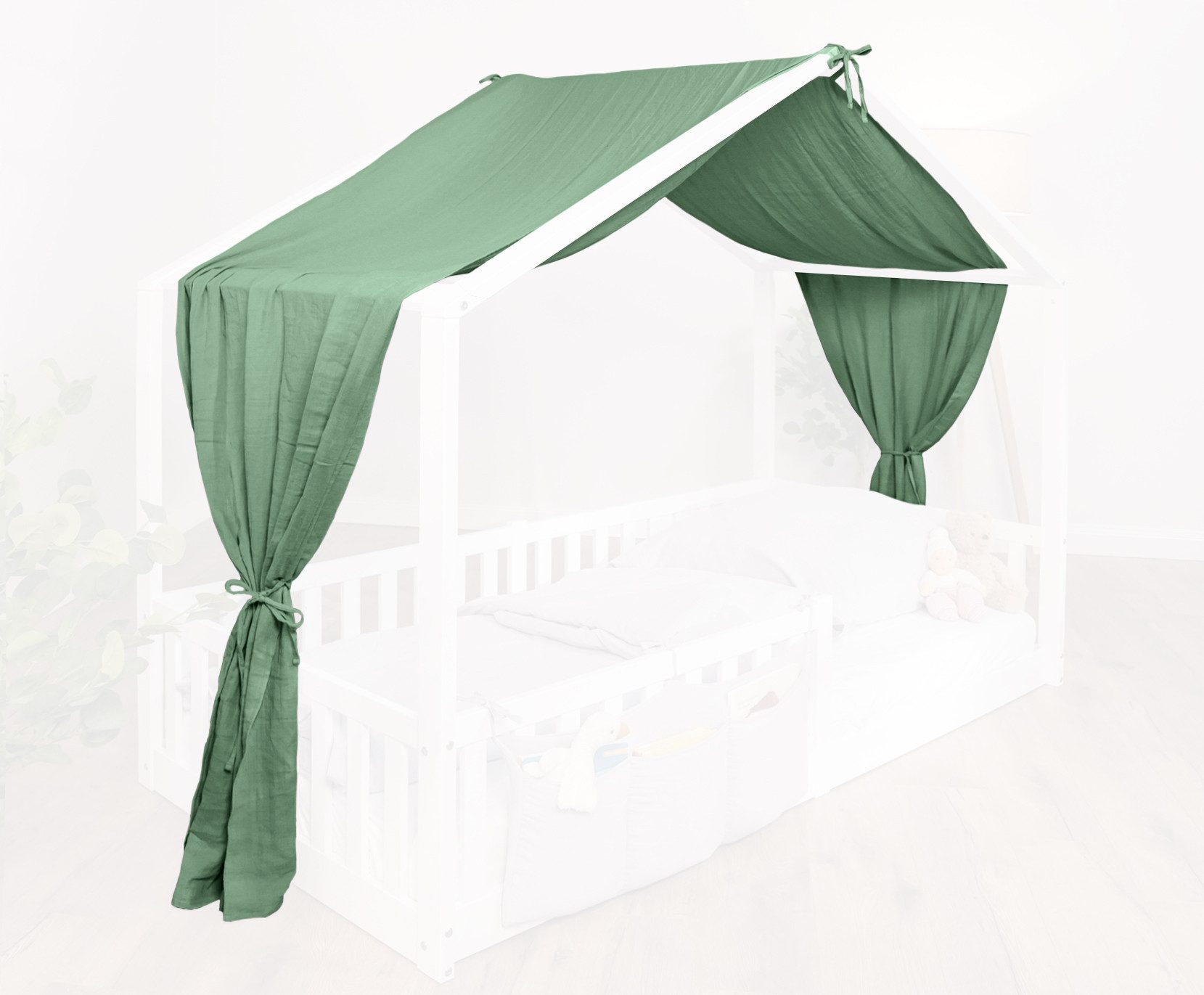 tiSsi® Betthimmel tiSsi® Baldachin Musselin für Hausbetten 90x200 cm