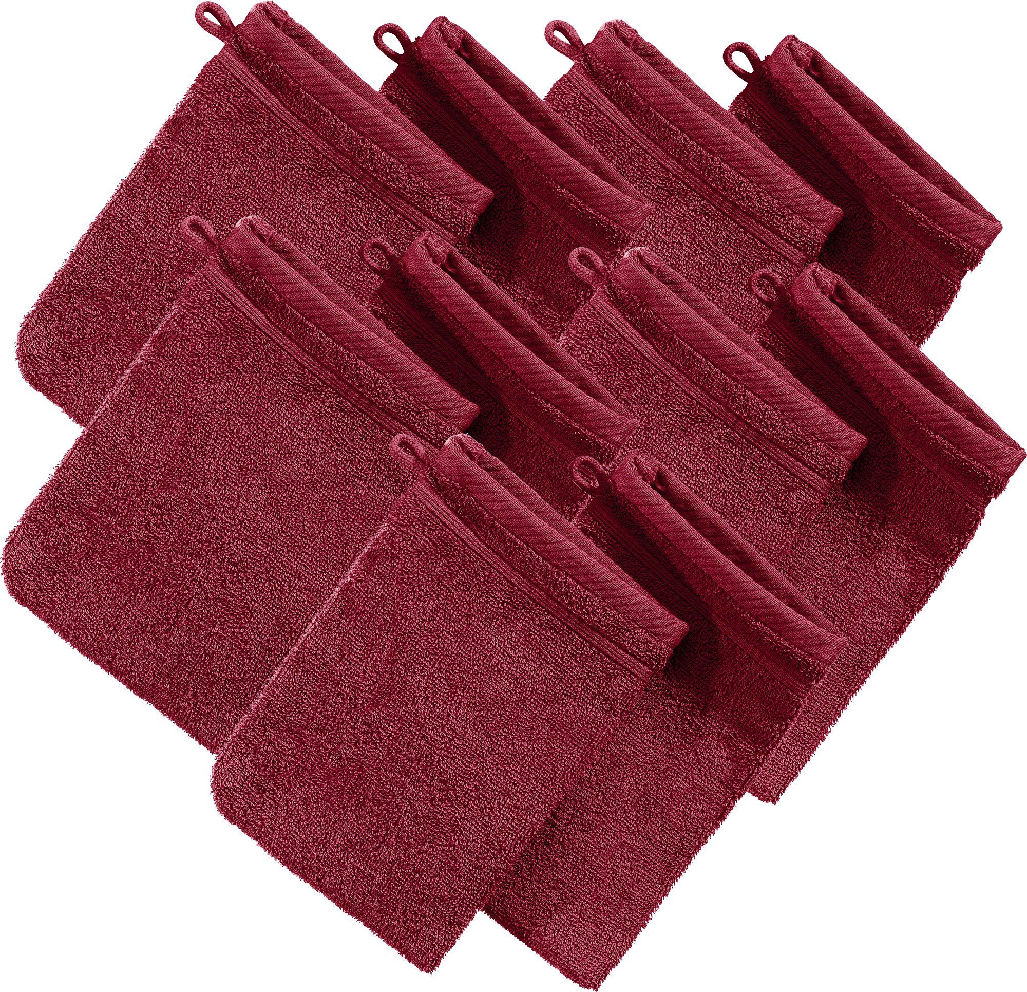 Erwin Müller Waschhandschuh Waschhandschuh "Heidelberg" 10er-Pack, Frottier, Walk-Frottier Uni