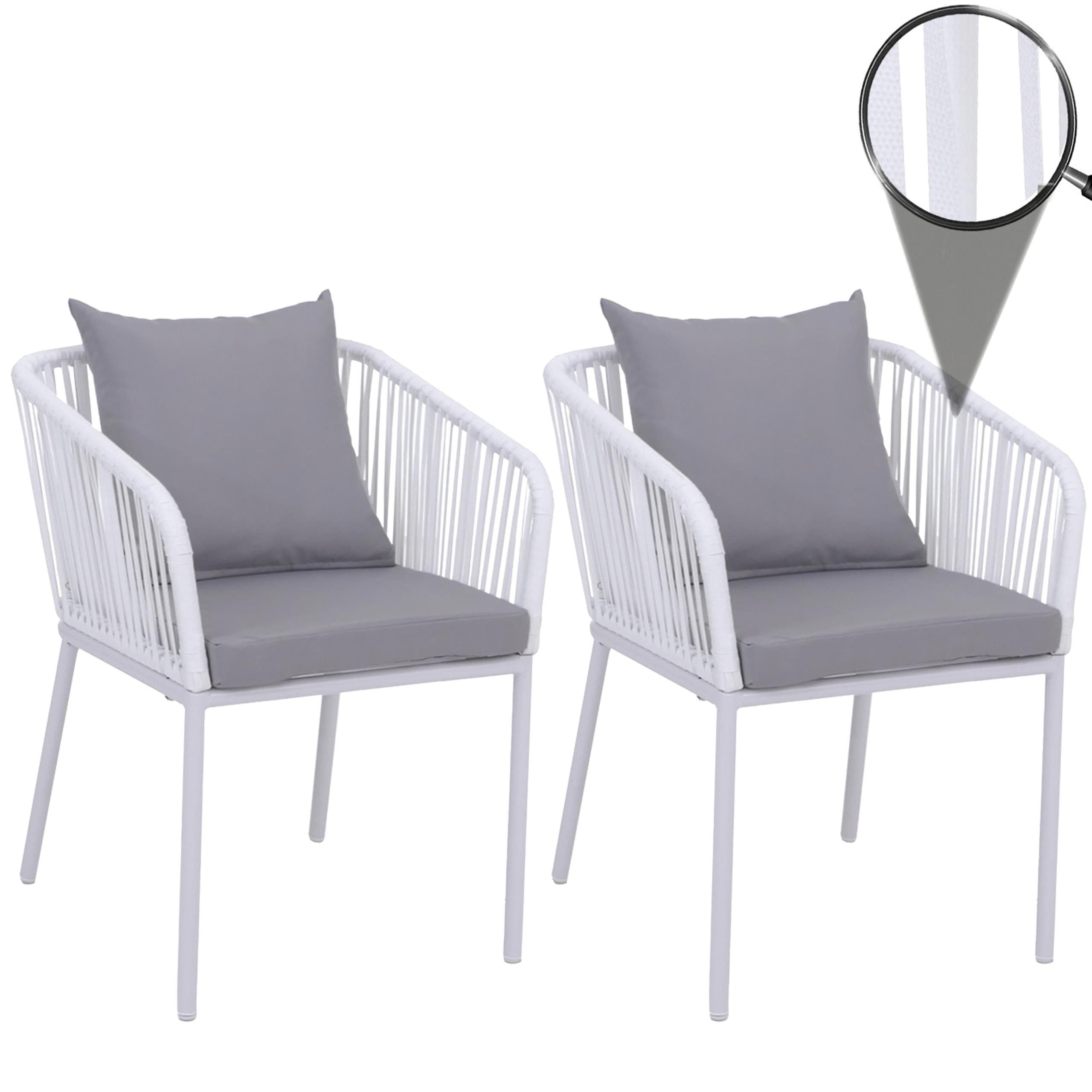 MCW Gartenstuhl MCW-N41-S (2 St), Inklusive Sitzkissen