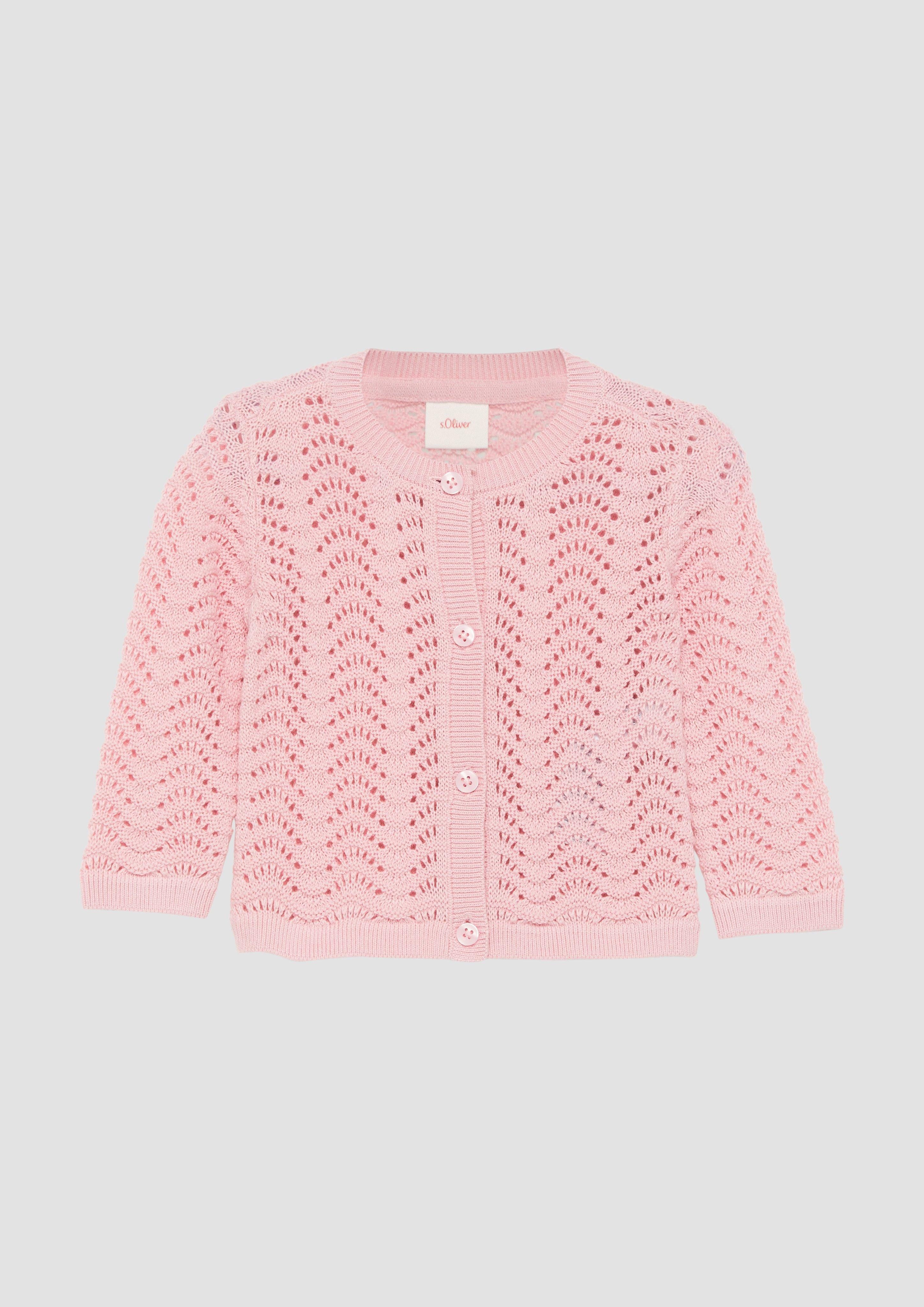 Strickjacke Weiche Strickjacke mit Ajourmuster