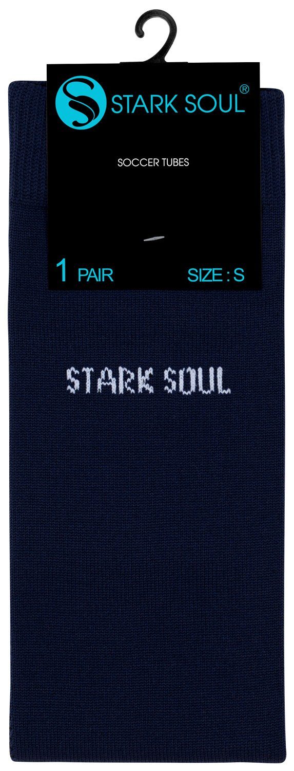 Stark Soul® Fußballstutzen Stutzen ohne (1 - Tube, Fussballstutzen Marine-Blau Paar) Sportstutzen, Fuss Sleeve