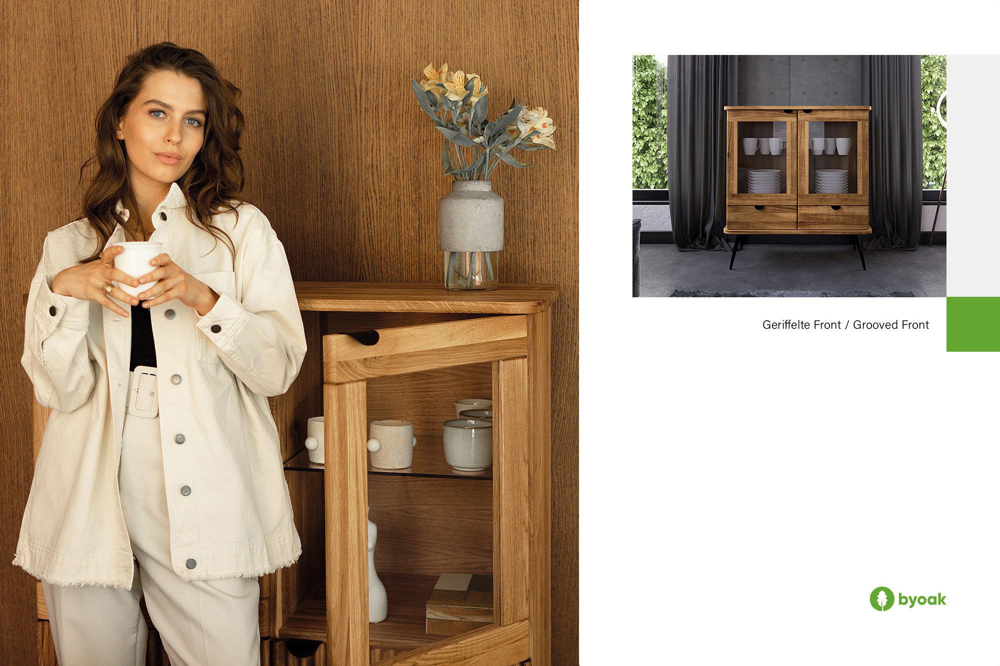 byoak Anrichte KULA aus Massivholz, Naturgeölt