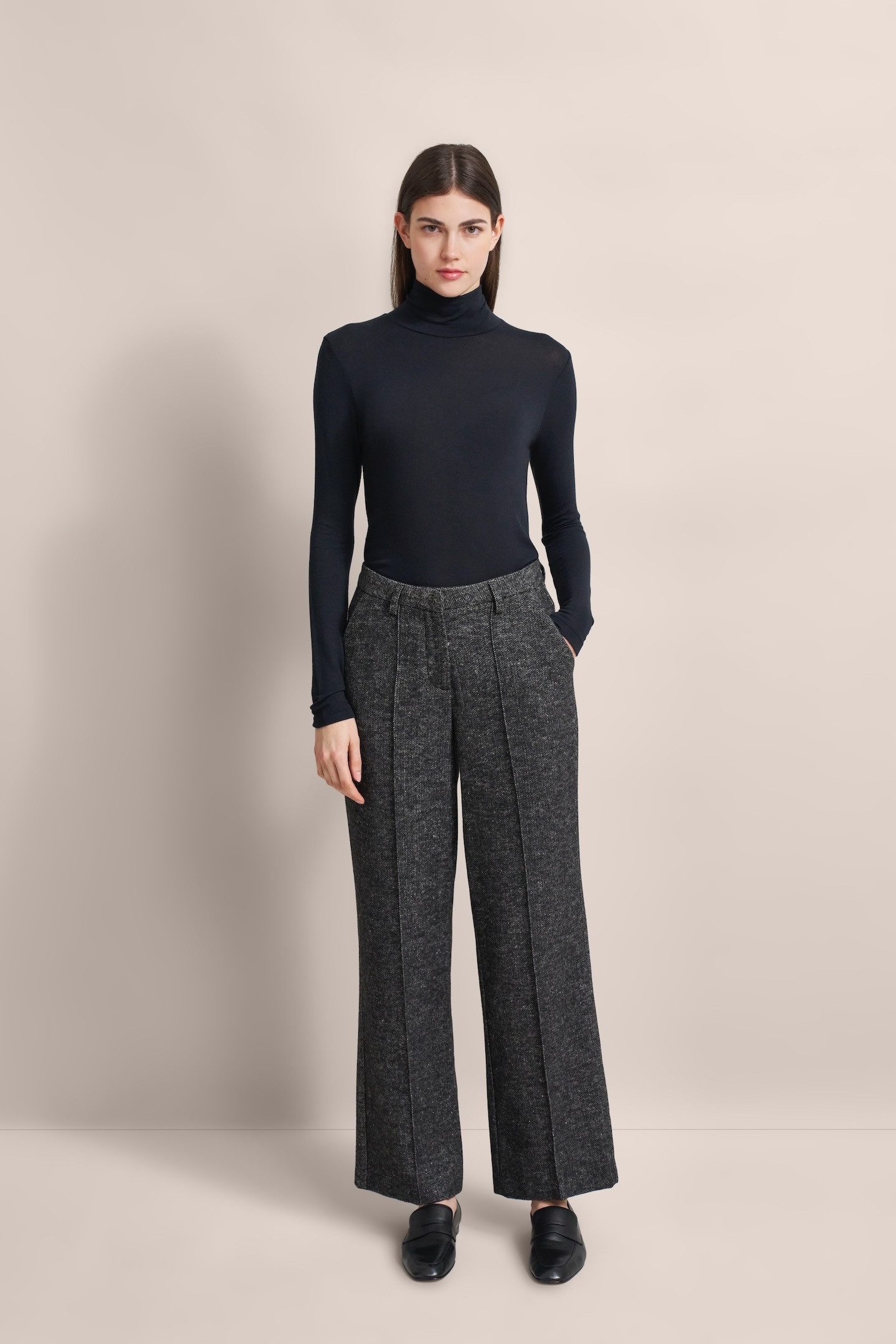 bugatti Stoffhose mit Woll-Struktur