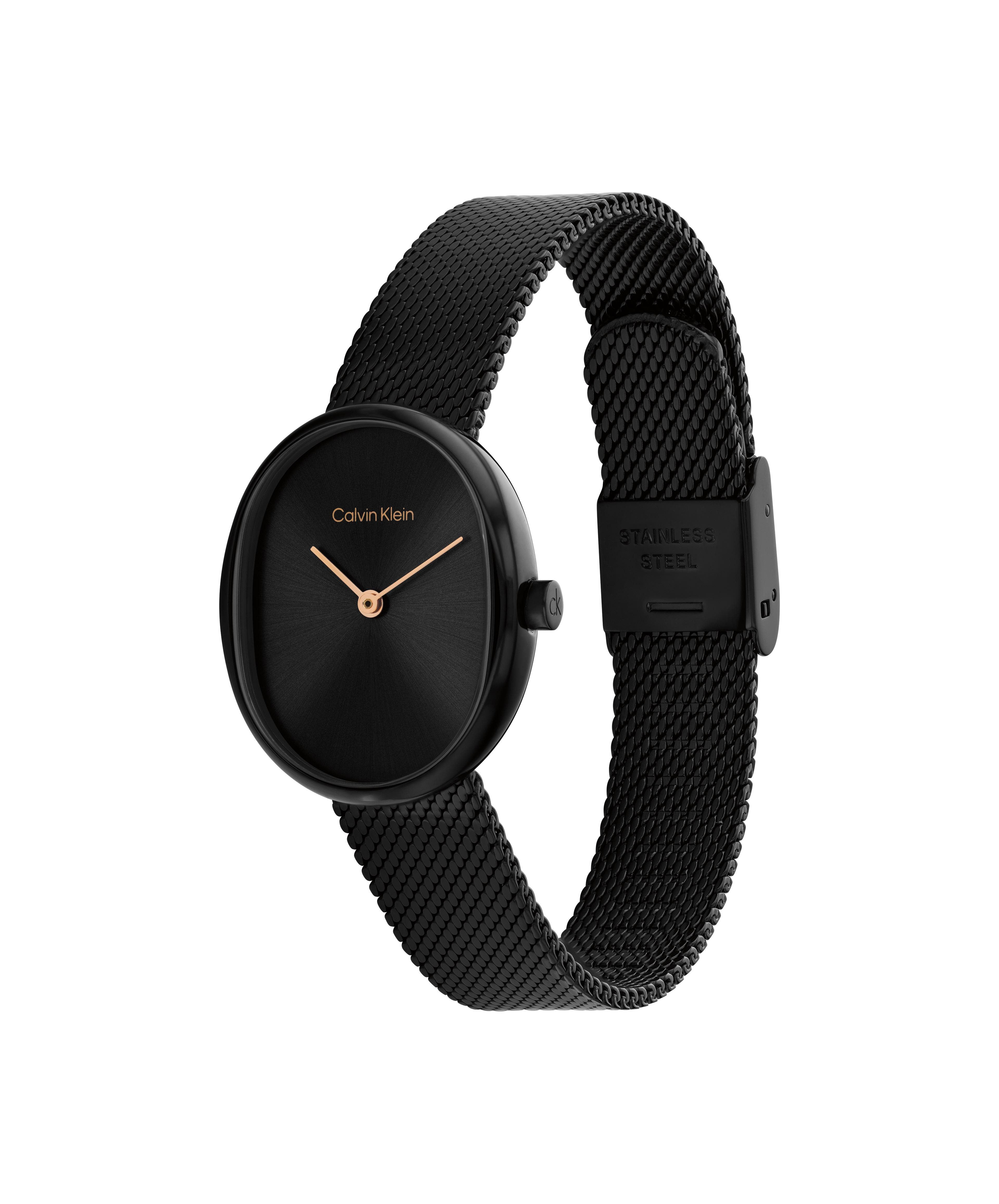 Calvin Klein Quarzuhr Euphoria 25100176, Armbanduhr, Damenuhr, Edelstahlarmband, analog