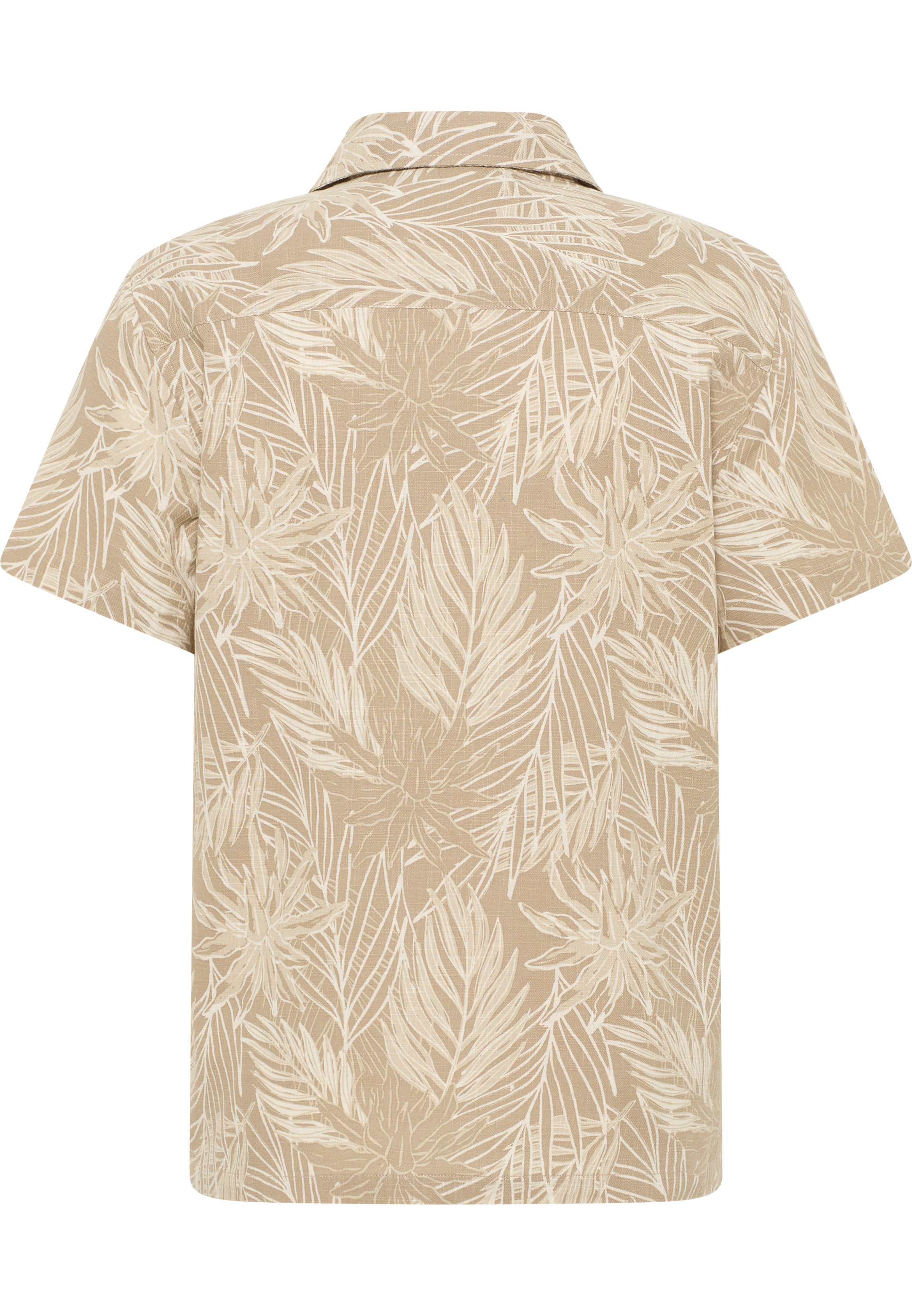 MUSTANG Kurzarmhemd Style Layton mit Palmen-Allover Print