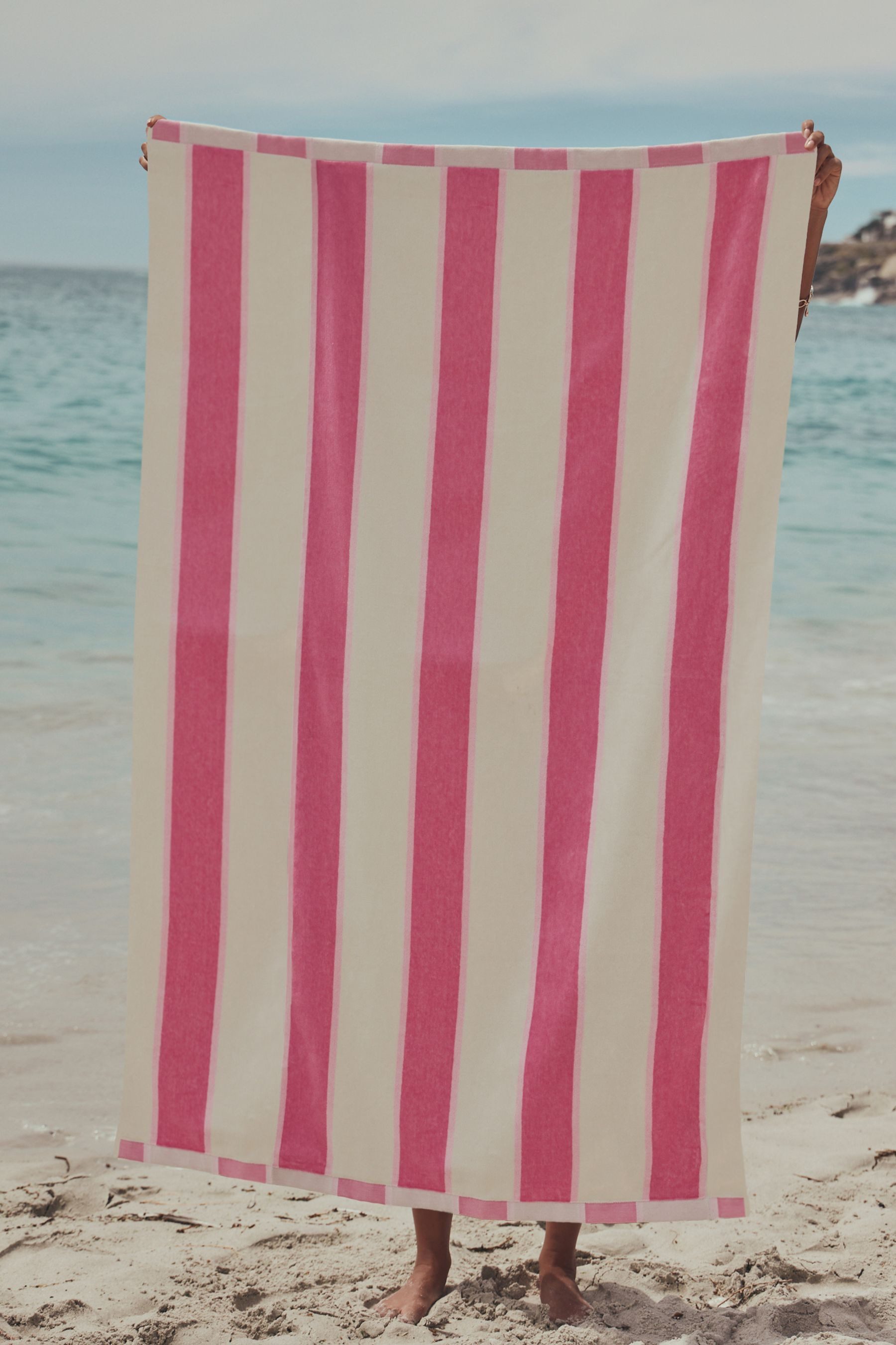 Next Strandtuch Gestreiftes Strandhandtuch, XL, (1-St)