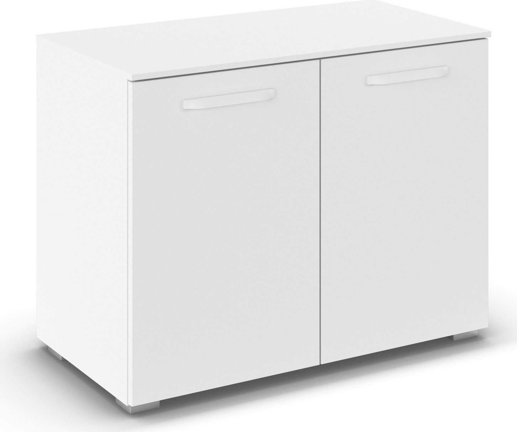 rauch Sideboard Türkommode Kommode Lowboard OTELI mit Dekor- und Hochglanzfront (Breite 80 cm inkl. Soft-Close-Funktion), mit 2 Türen, Einlegeboden variabel einsetzbar MADE IN GERMANY