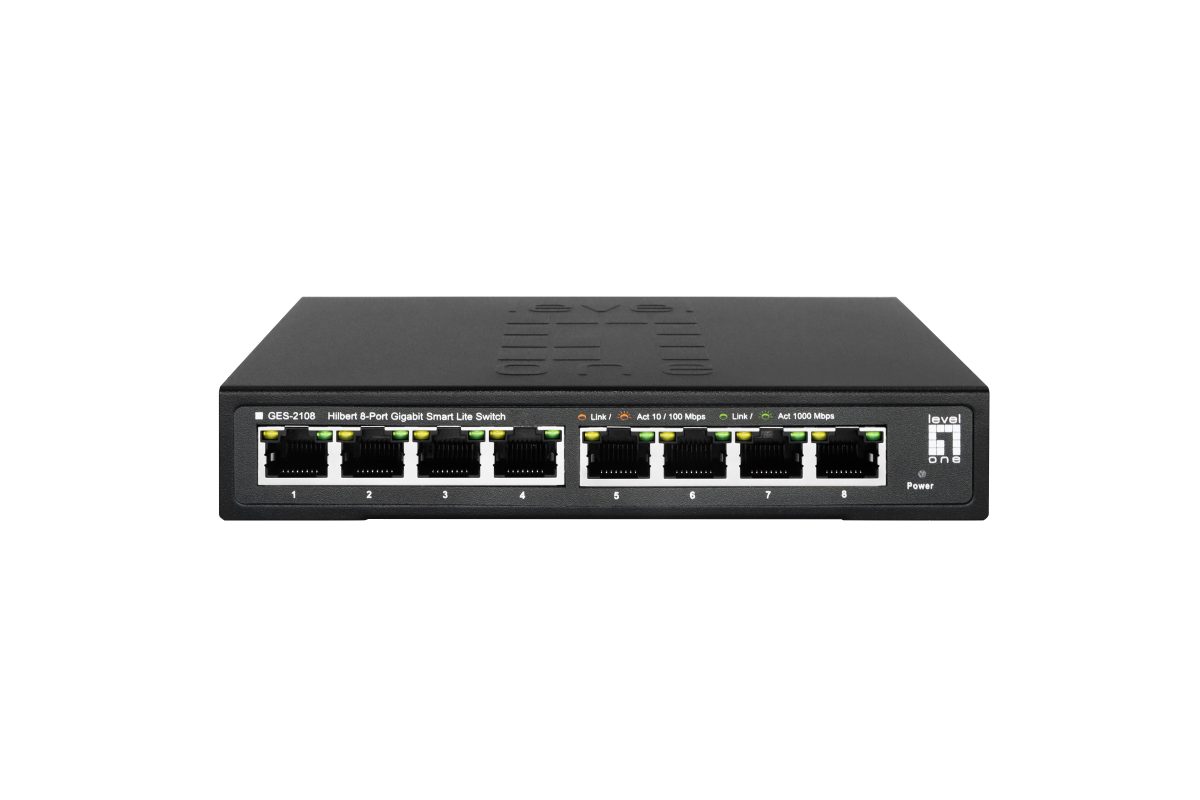 LevelOne GES-2108P Hilbert 8-Port PoE Smart Lite Gigabit Switch Netzwerk-Switch