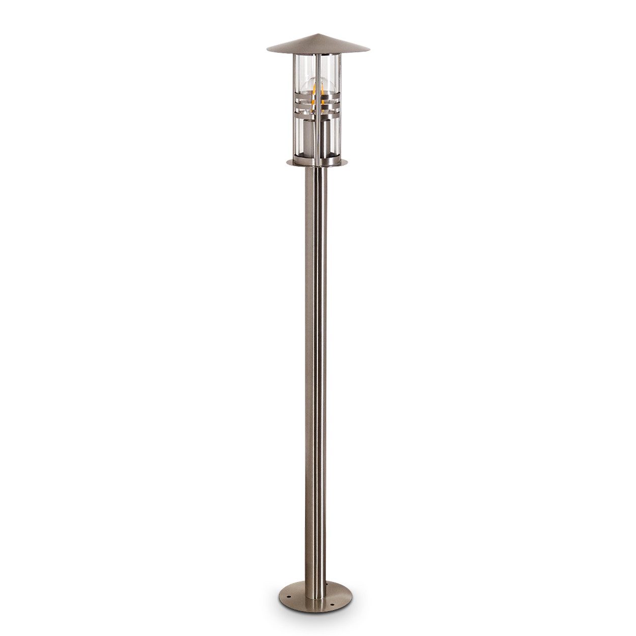 hofstein Außen-Stehlampe »Balme« moderne Außenleuchte aus gebürstetem Edelstahl und Milchglas, ohne Leuchtmittel, Wegeleuchte 100cm, Gartenlampe mit E27, Gartenbeleuchtung IP44. € 49,99