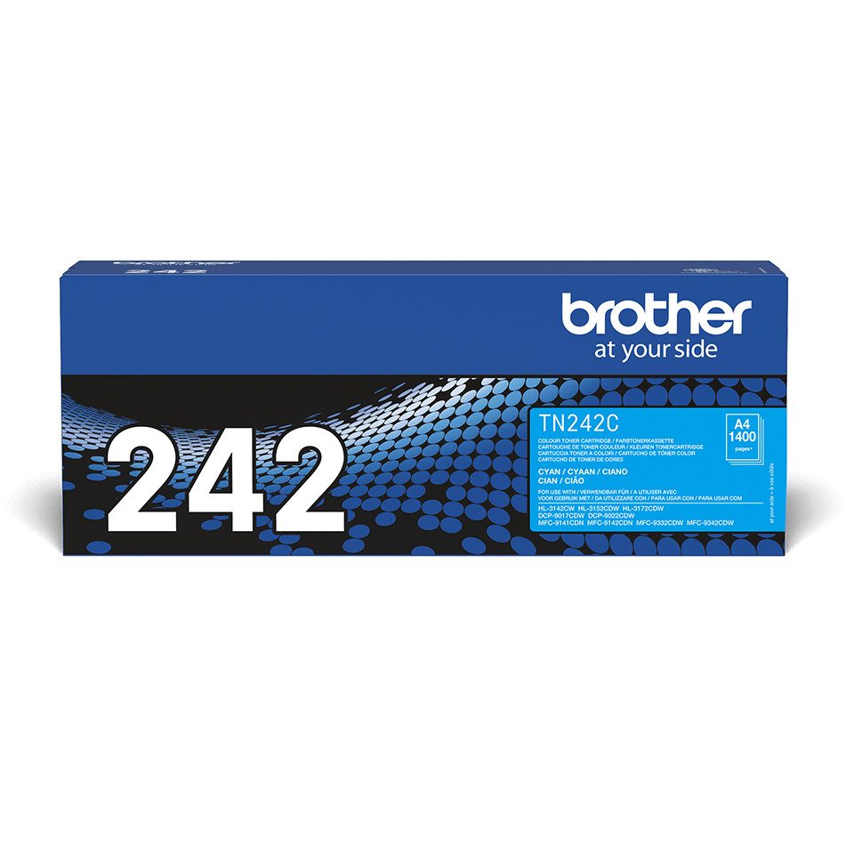 Brother Toner TN-242C Cyan (ca. 1400 Seiten) Tintenpatrone