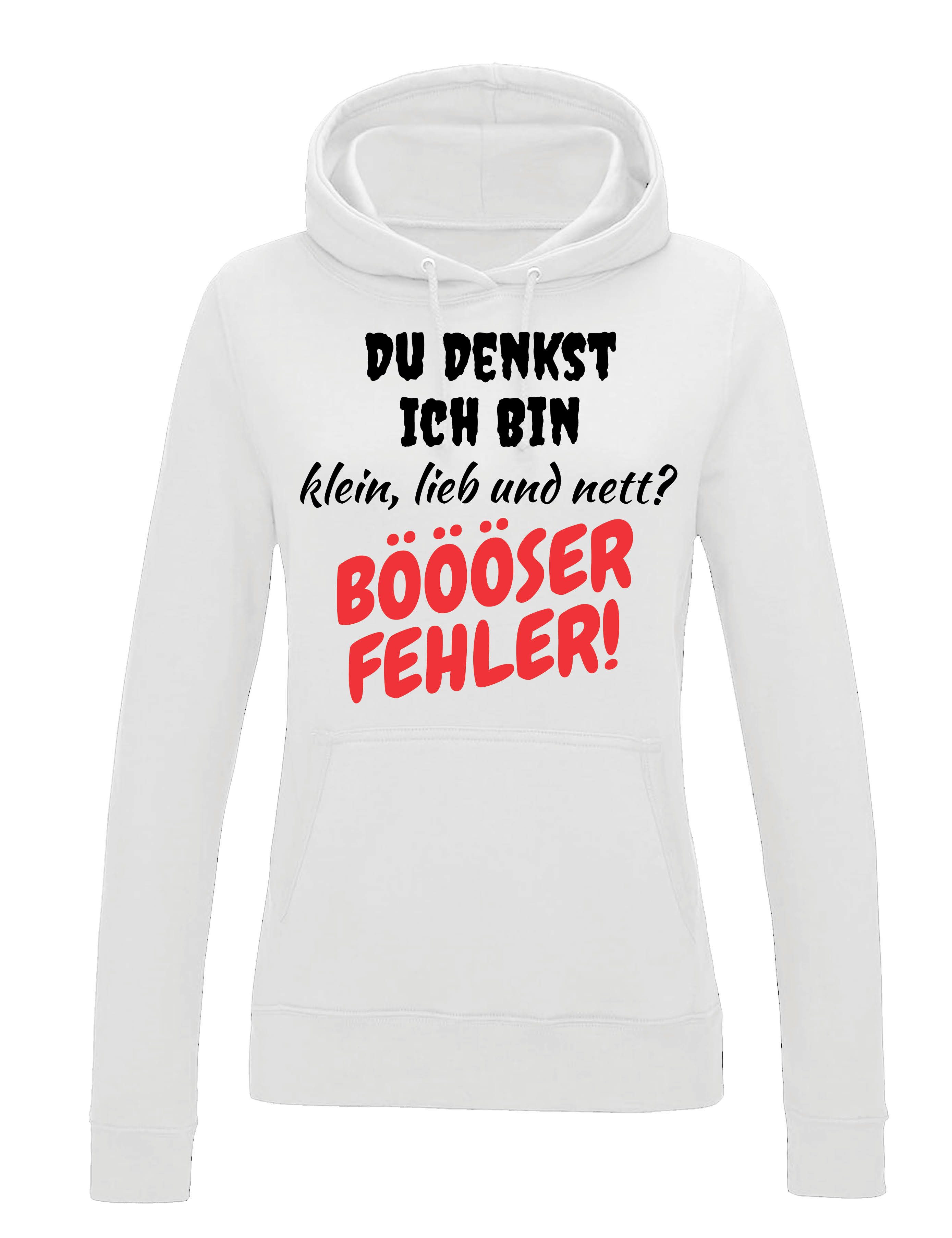 Kapuzenpullover "Böser Fehrler" Damen Hoodie Pullover mit humorvollen Lustigen Print