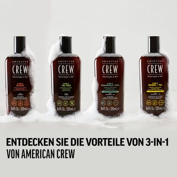 American Crew Haarshampoo 3In1 Ginger & Tea Shampoo, Conditioner & Body Wash 450 ml, 1-tlg.