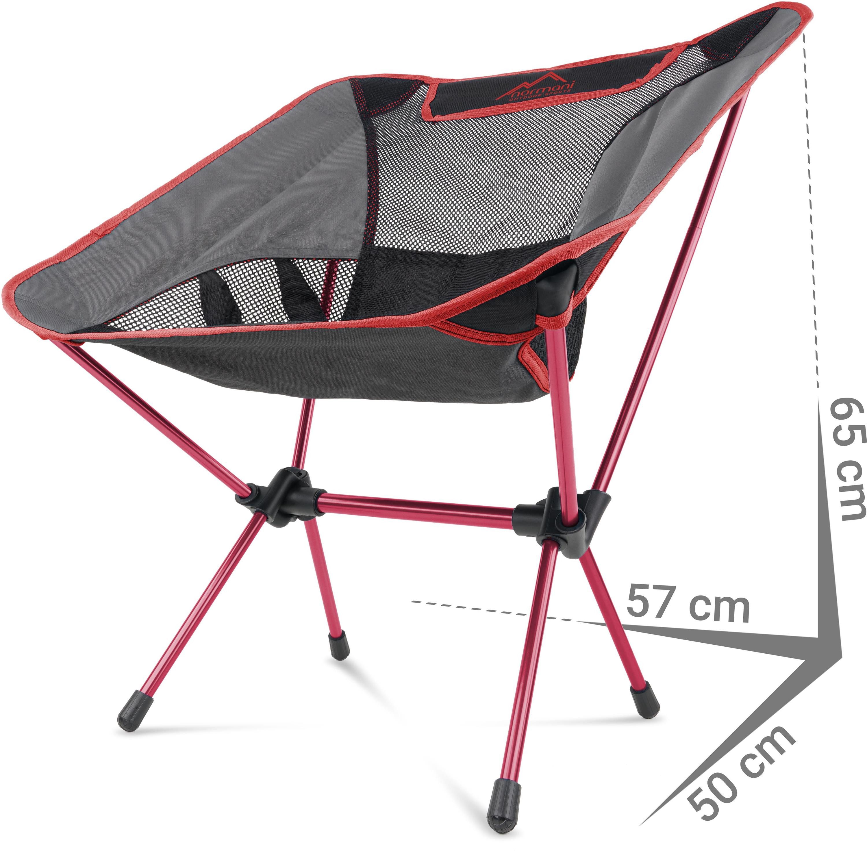 normani Campingstuhl Ultraleichter Campingstuhl Moak, Campingstuhl Angelstuhl - Gartenstuhl bis zu 135 kg – Bild 3 von 5