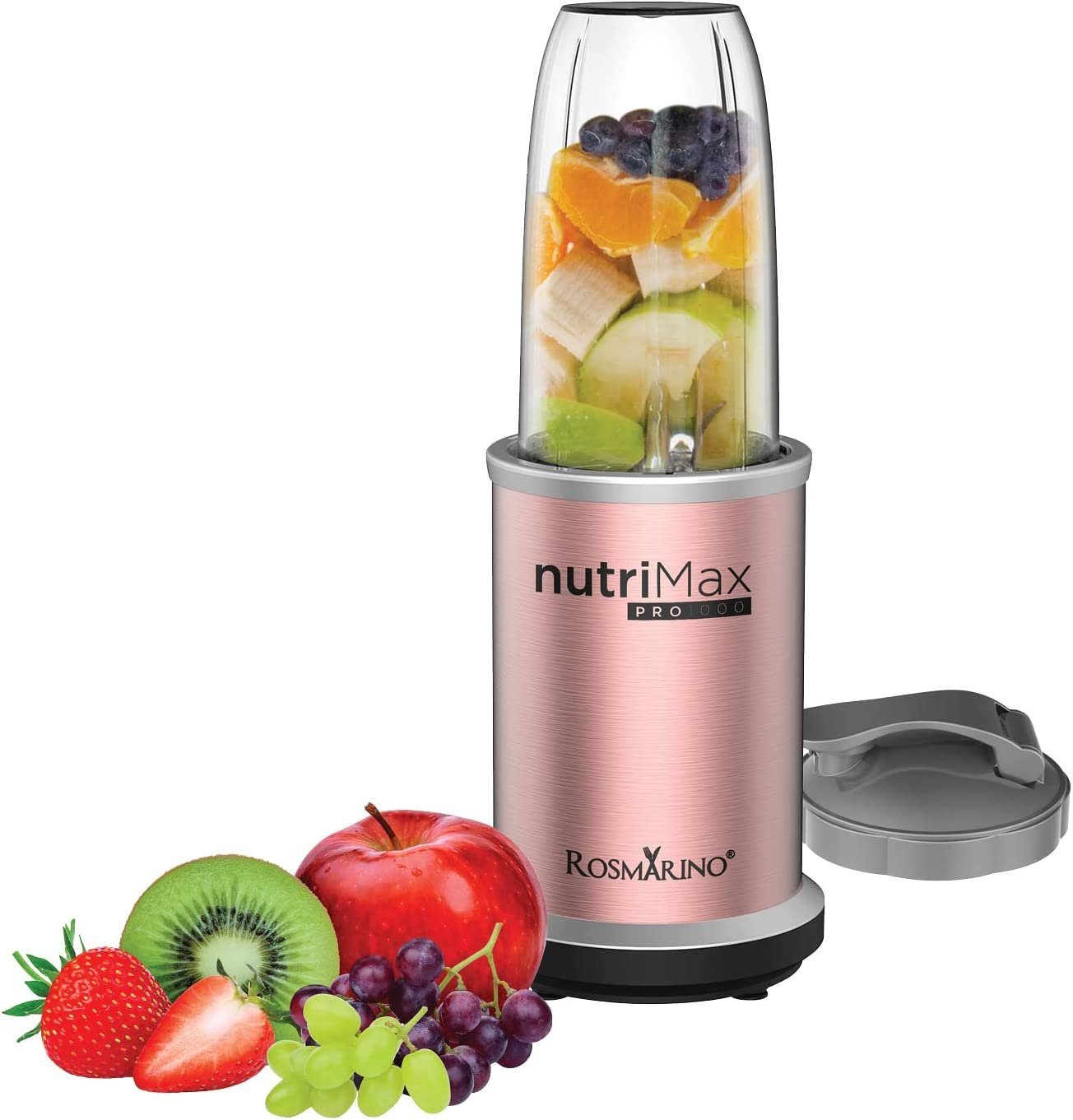 ROSMARINO Standmixer Standmixer 100 W 2-in-1 Mini Smoothie Maker 3 Geschwindigkeiten, 100,00 W