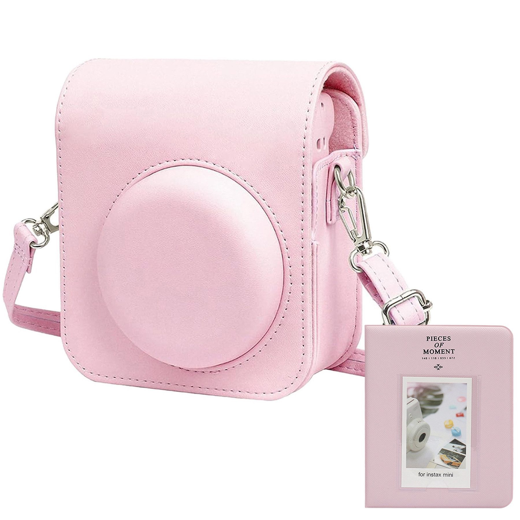 Mutig Kameratasche Tasche Kompatibel Sofortbildkamerasmit Instax Mini 12 (Sofortbildkamera aus Weichem Kunstleder mit Schulterriemen)