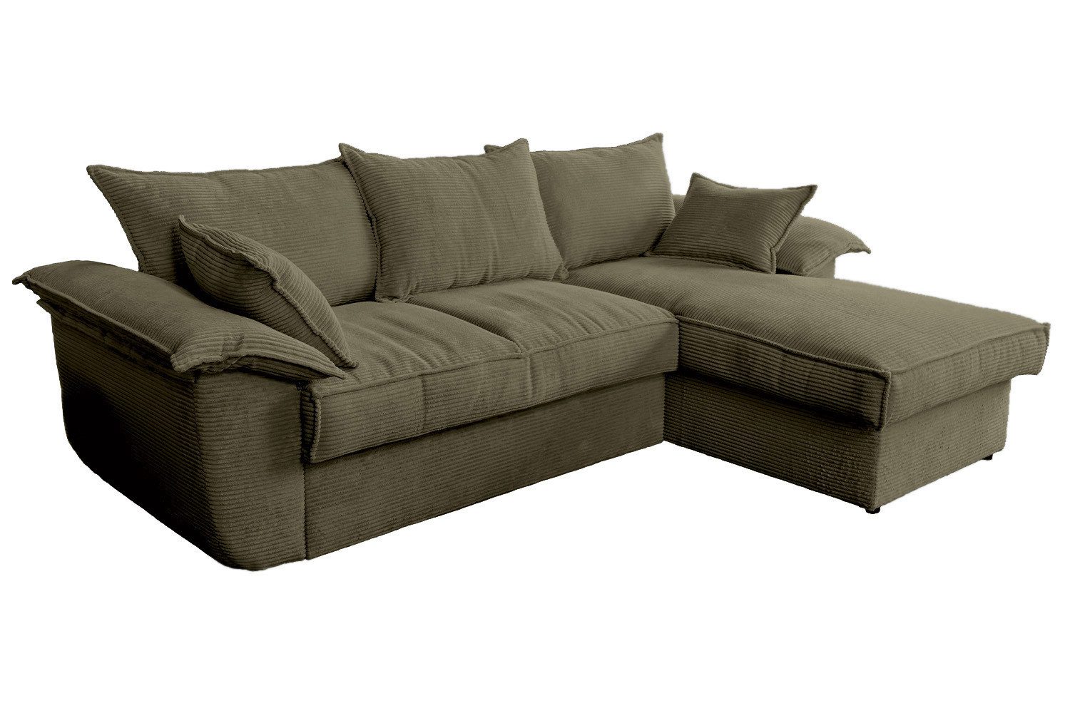 KAWOLA Ecksofa DAMETO, Schlafsofa Couch Cord günstig online kaufen