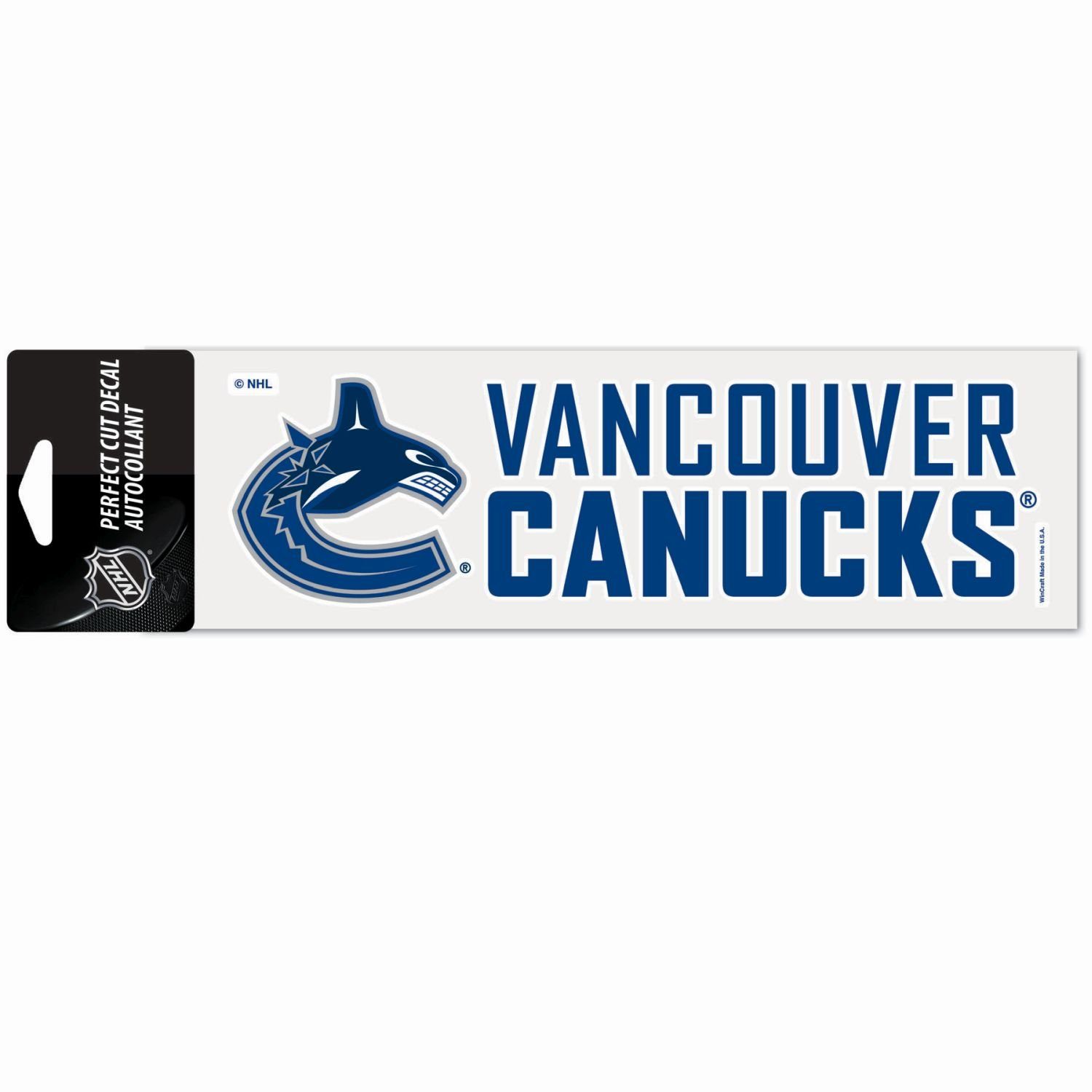 WinCraft Vancouver 8x25cm Wanddekoobjekt NHL Canucks Aufkleber Perfect Cut