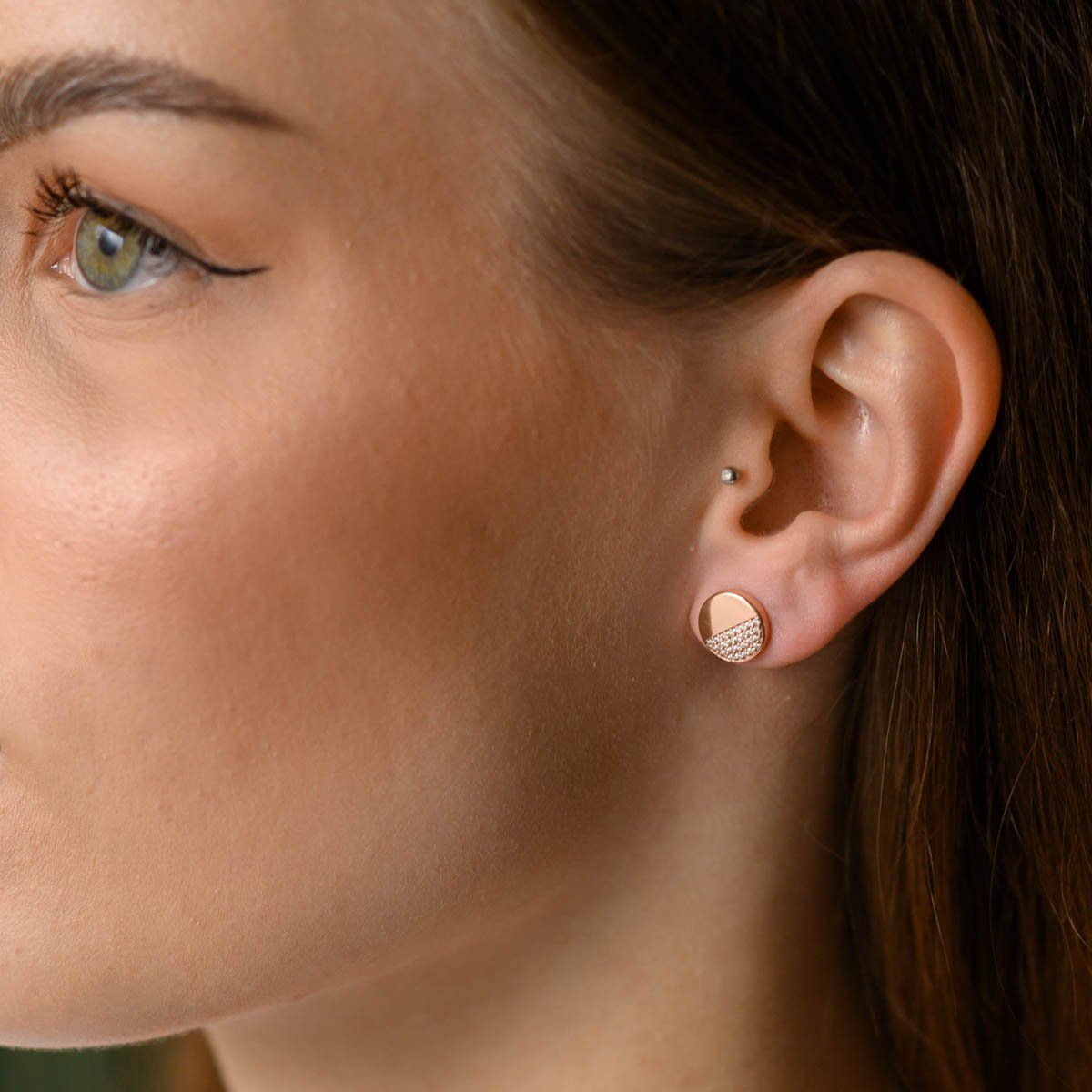 Materia Paar Ohrstecker Damen Ohrringe Rosegold Zirkonia SO-452, Sterlingsi günstig online kaufen