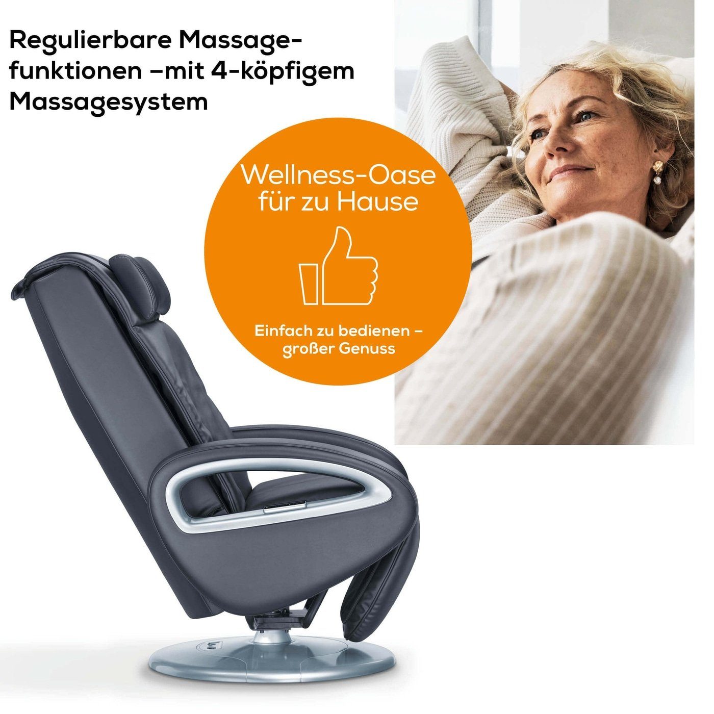 3800 Beurer Shiatsu-Massagesessel HCT-modern, BEURER Massage MC Massagesessel
