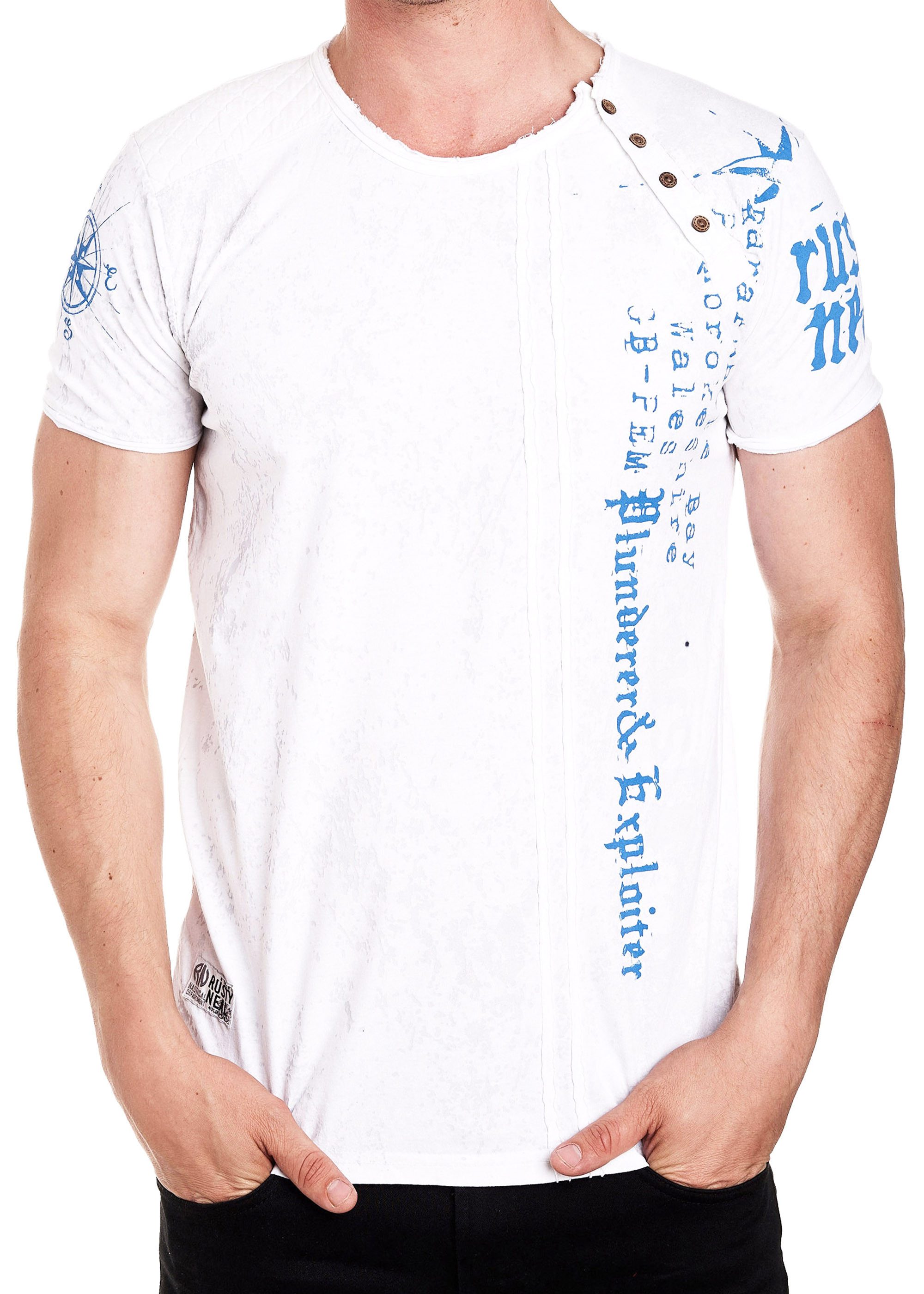 R-NEAL T-Shirt T-Shirt Washed Streetwear Printed günstig online kaufen