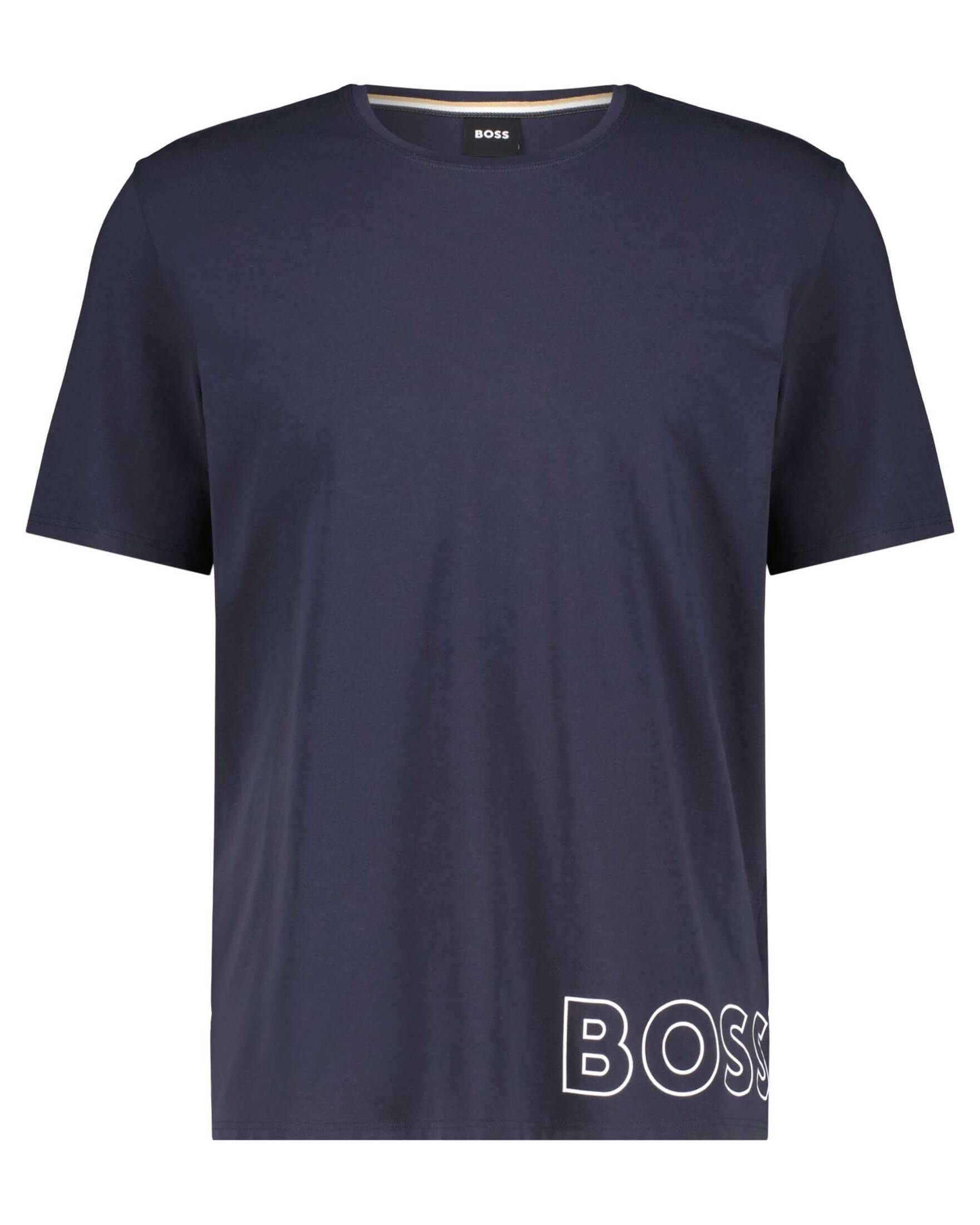 BOSS Pyjamaoberteil Herren Loungewear-Shirt (1-tlg) 403 dark blue