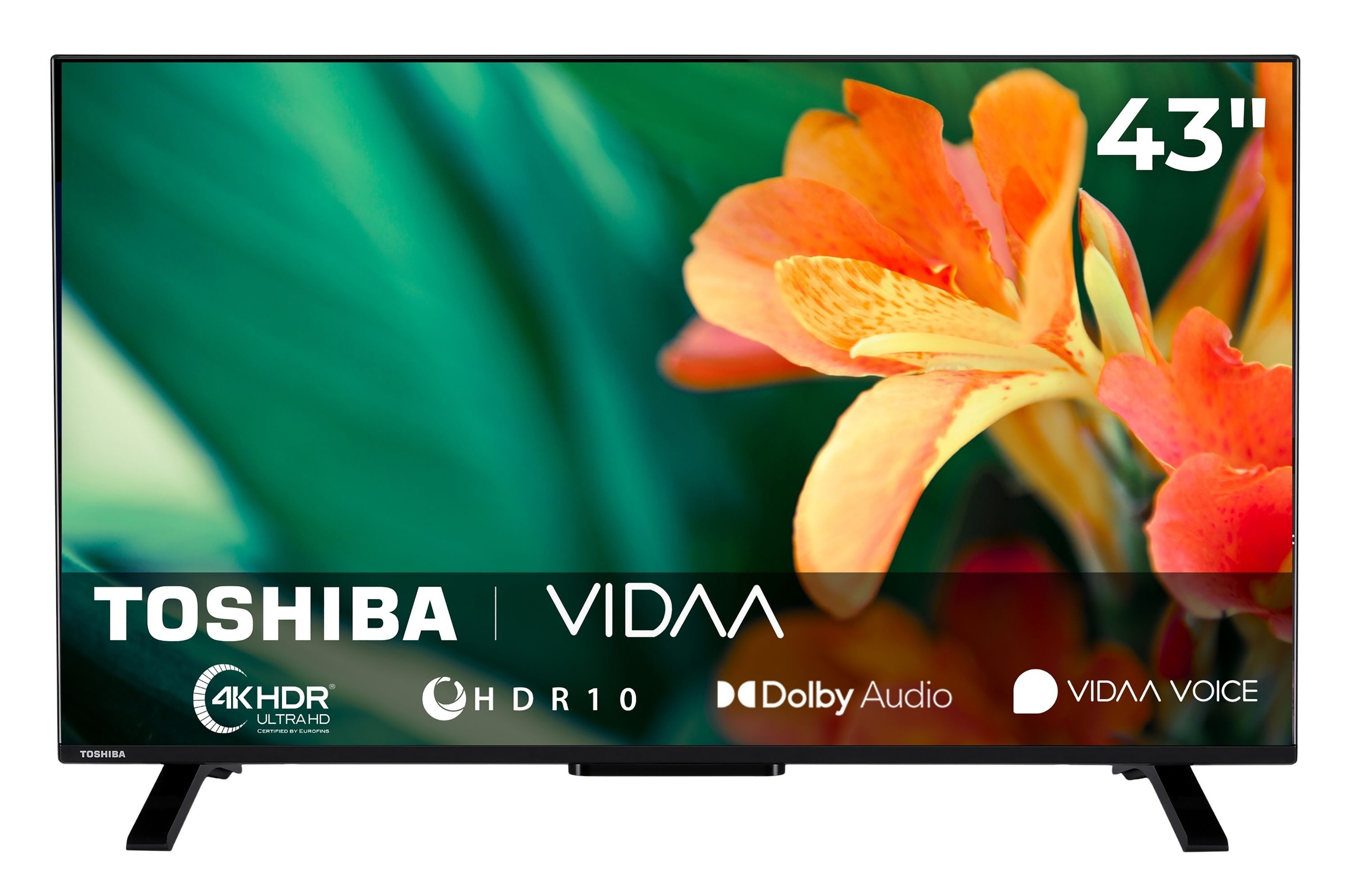 Toshiba 43UV2363DA LCD-LED Fernseher (108 cm/43 Zoll, 4K Ultra HD, VIDAA Smart TV, HDR, TRU Resolution, Triple-Tuner, VIDAA, Alexa-fähig)