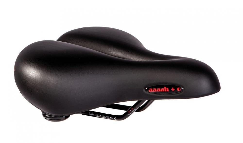 P&P Bequemsattel Fahrradsattel P&P Bequemsattel aaaah+O 611 schwarz, Uni, 270x210mm