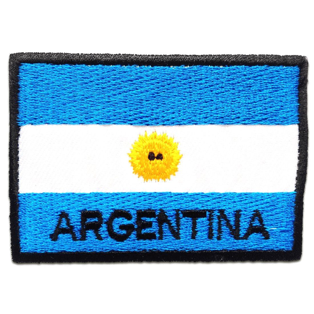 Catch the Patch Aufnäher Bügelbild, Aufbügler, Applikationen, Patches, Flicken, zum aufbügeln, Polyester, Argentinien Flagge Fahne - Größe: 7.5 x 5.3 cm